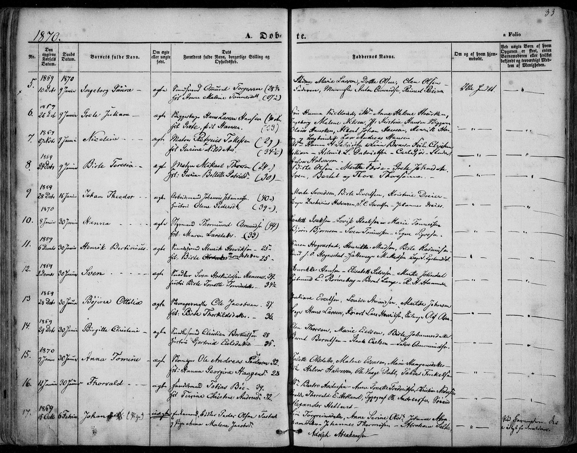 Domkirken sokneprestkontor, AV/SAST-A-101812/001/30/30BA/L0022: Ministerialbok nr. A 21, 1868-1877, s. 33
