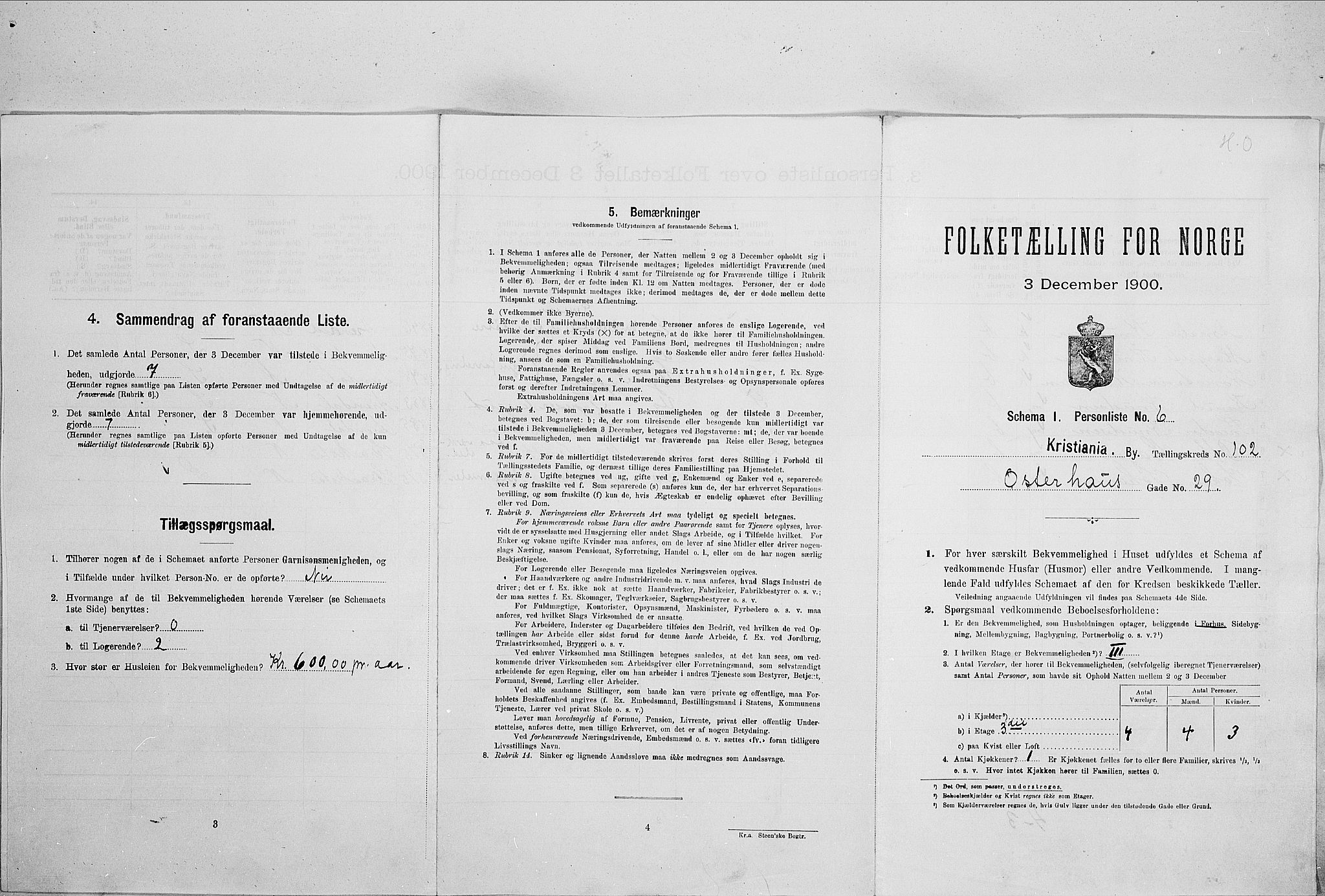 SAO, Folketelling 1900 for 0301 Kristiania kjøpstad, 1900, s. 70103