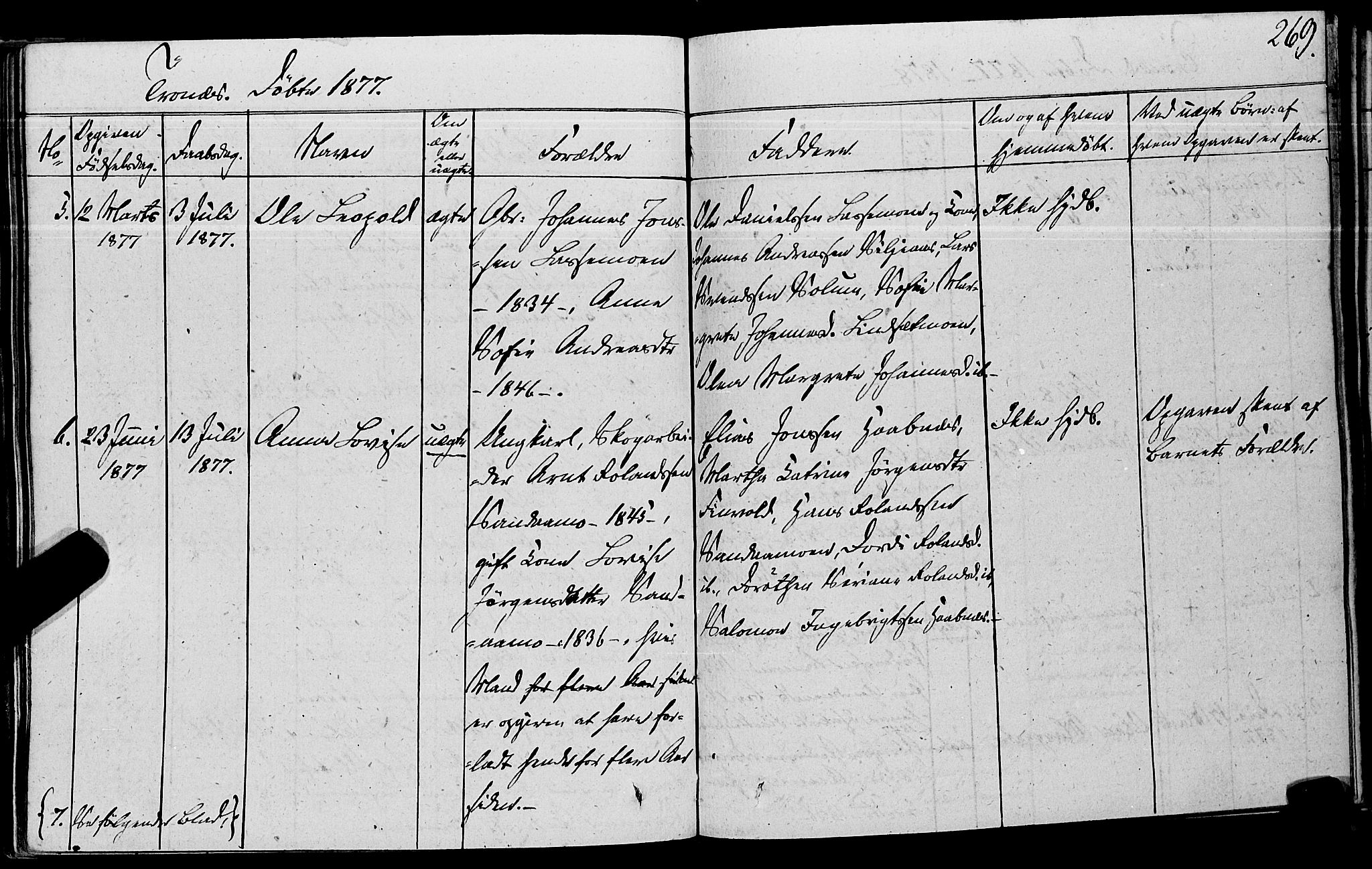 Ministerialprotokoller, klokkerbøker og fødselsregistre - Nord-Trøndelag, SAT/A-1458/762/L0538: Ministerialbok nr. 762A02 /2, 1833-1879, s. 269
