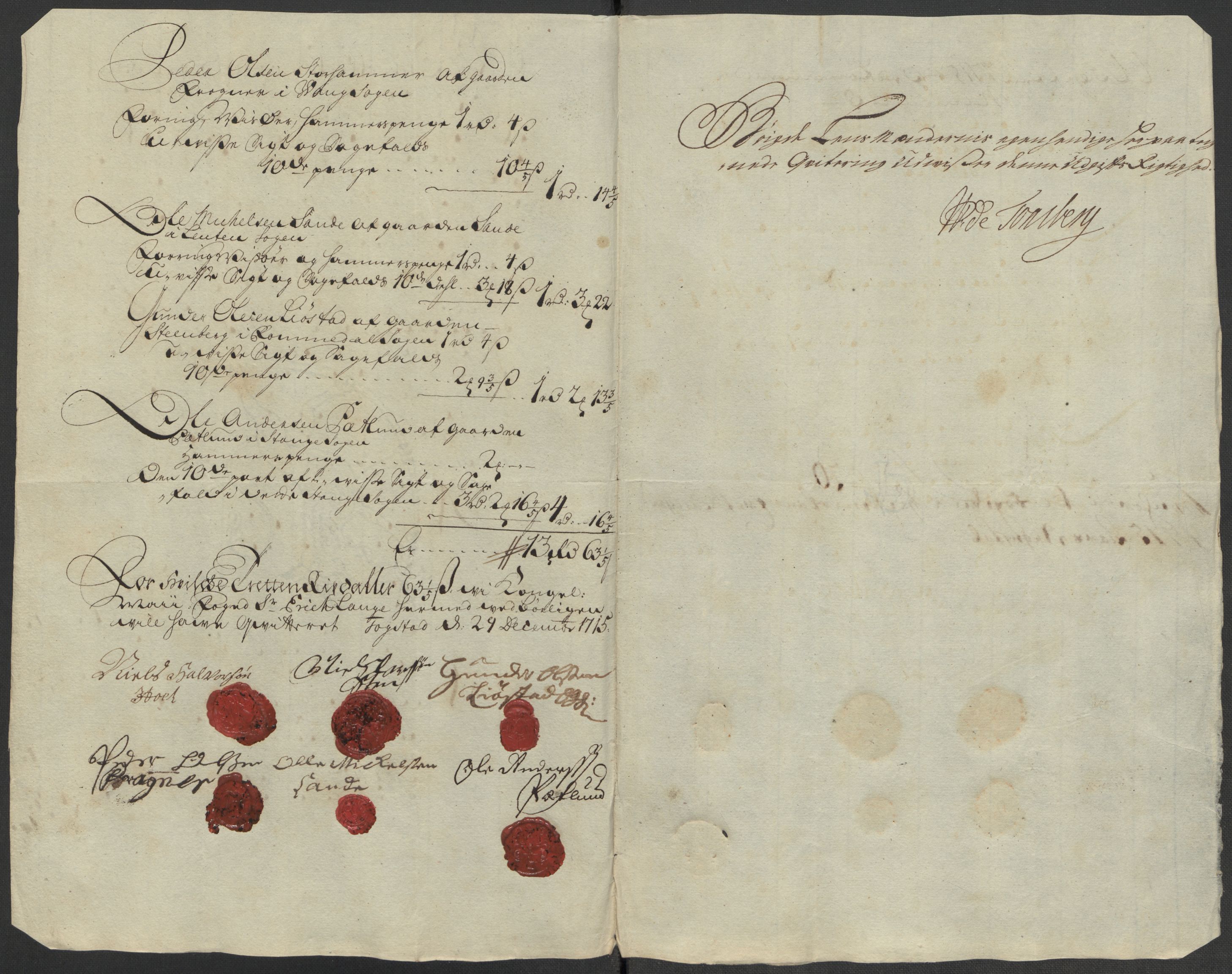 Rentekammeret inntil 1814, Reviderte regnskaper, Fogderegnskap, RA/EA-4092/R16/L1054: Fogderegnskap Hedmark, 1715, s. 4