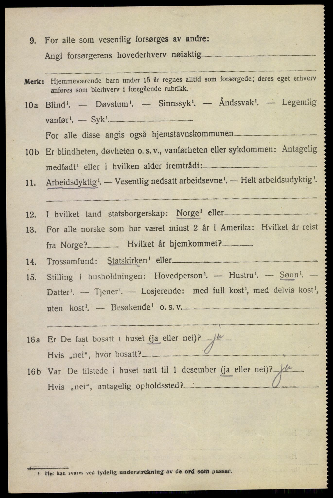 SAKO, Folketelling 1920 for 0821 Bø herred, 1920, s. 5285