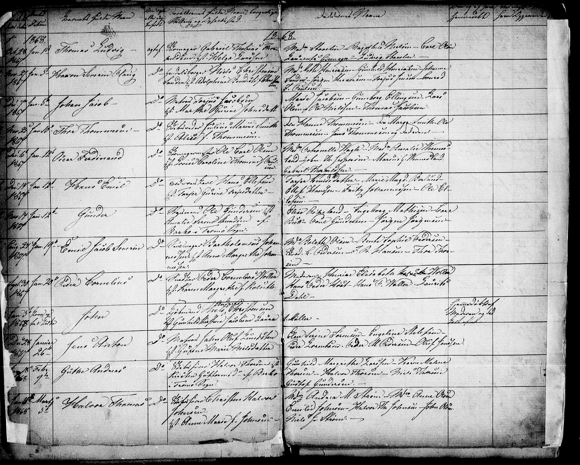 Arendal sokneprestkontor, Trefoldighet, AV/SAK-1111-0040/F/Fa/L0007: Ministerialbok nr. A 7, 1868-1878