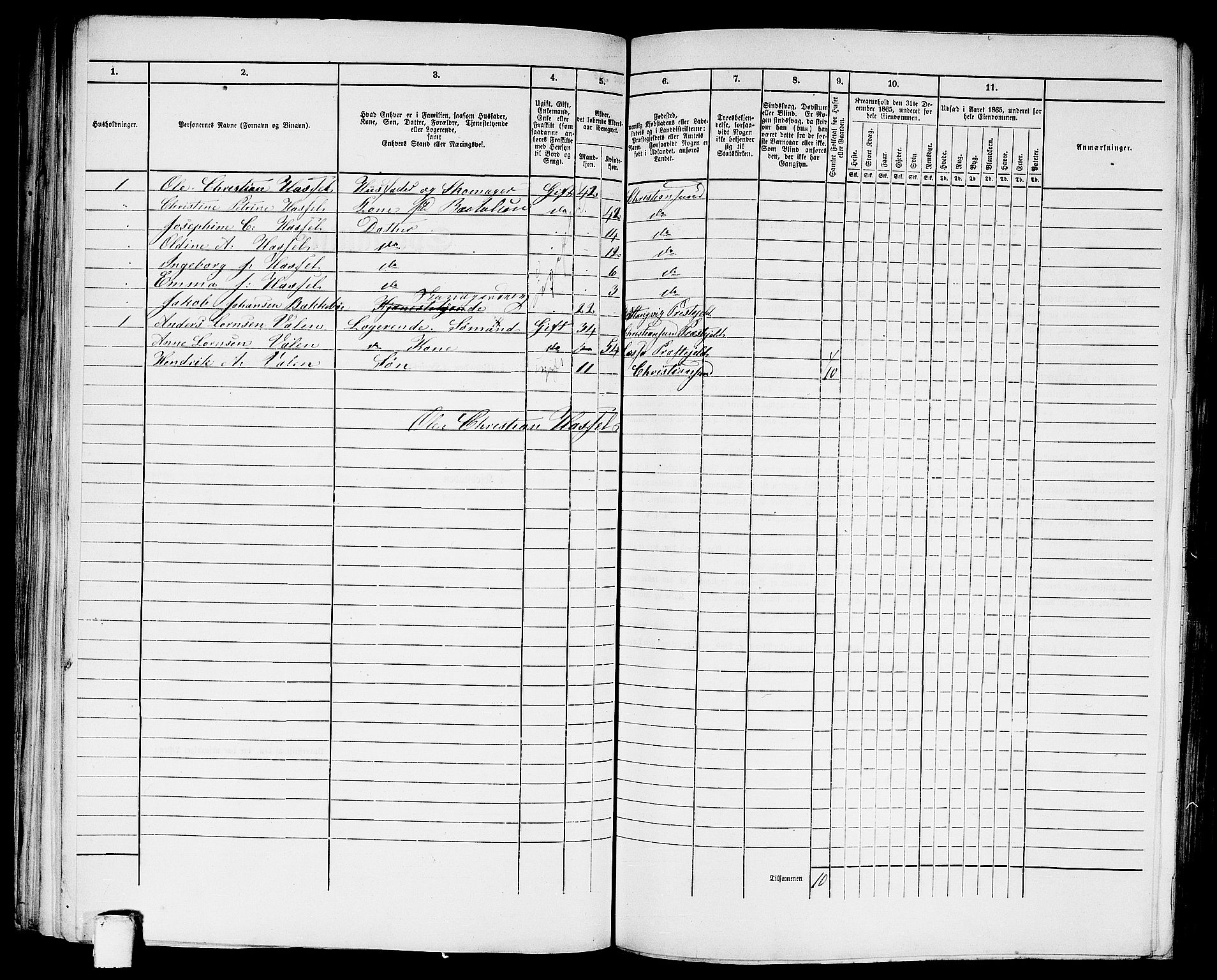 RA, Folketelling 1865 for 1503B Kristiansund prestegjeld, Kristiansund kjøpstad, 1865, s. 644