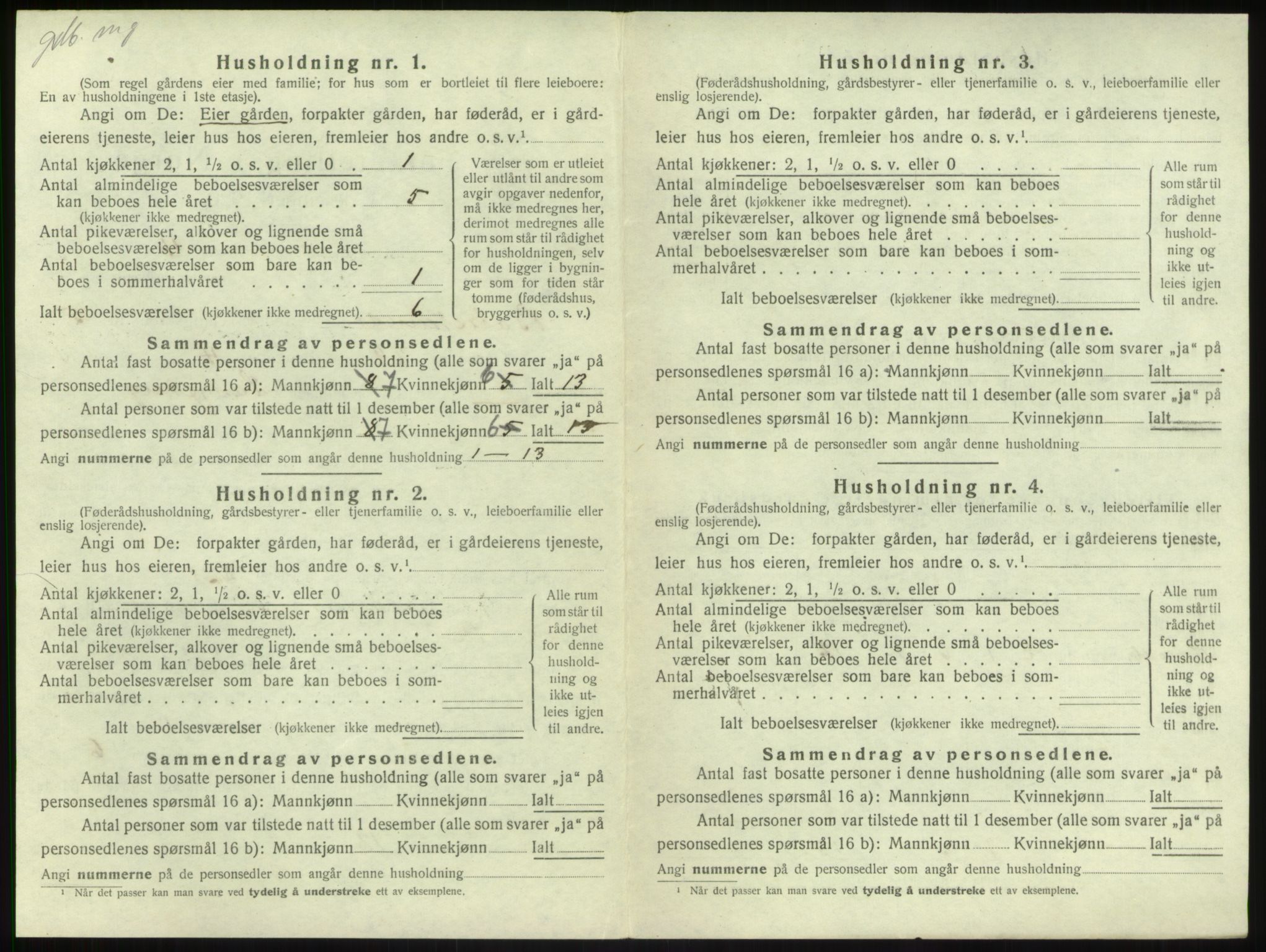 SAB, Folketelling 1920 for 1418 Balestrand herred, 1920, s. 348