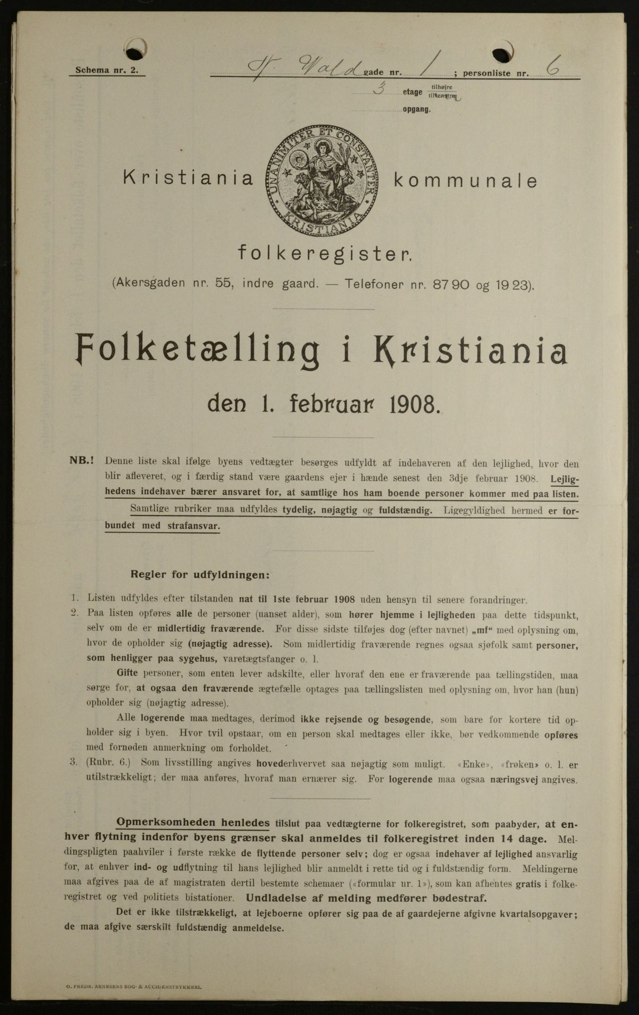 OBA, Kommunal folketelling 1.2.1908 for Kristiania kjøpstad, 1908, s. 62359