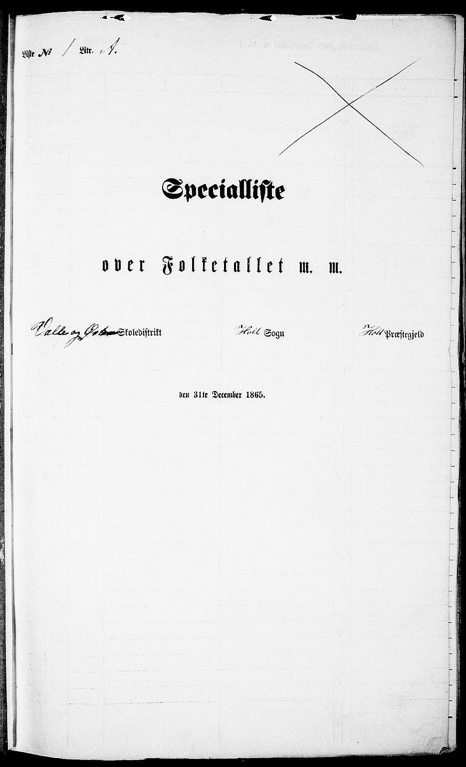 RA, Folketelling 1865 for 0914L Holt prestegjeld, Holt sokn, 1865, s. 12