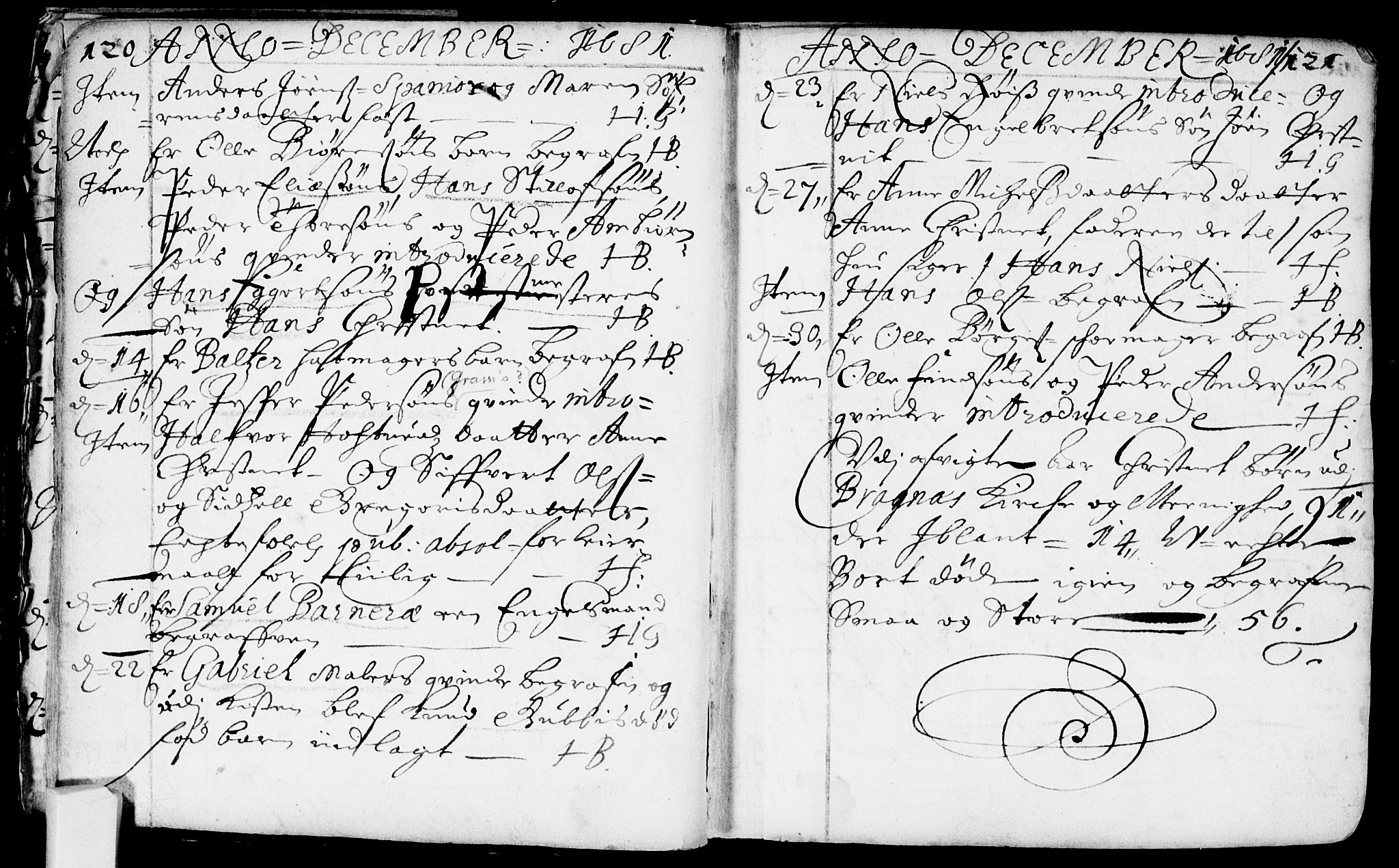 Bragernes kirkebøker, AV/SAKO-A-6/F/Fa/L0002: Ministerialbok nr. I 2, 1680-1705, s. 120-121