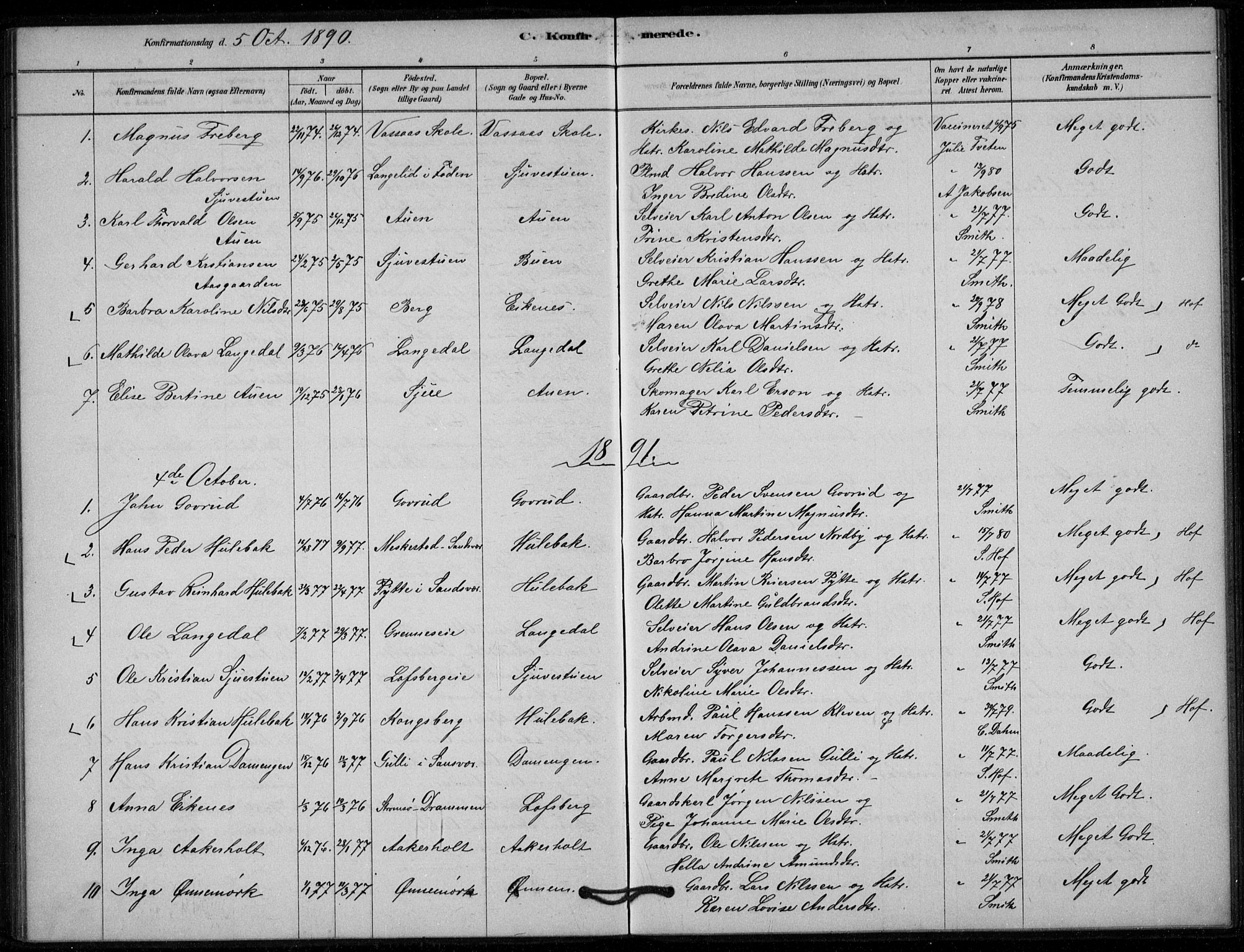 Hof kirkebøker, AV/SAKO-A-64/G/Gb/L0002: Klokkerbok nr. II 2, 1878-1902