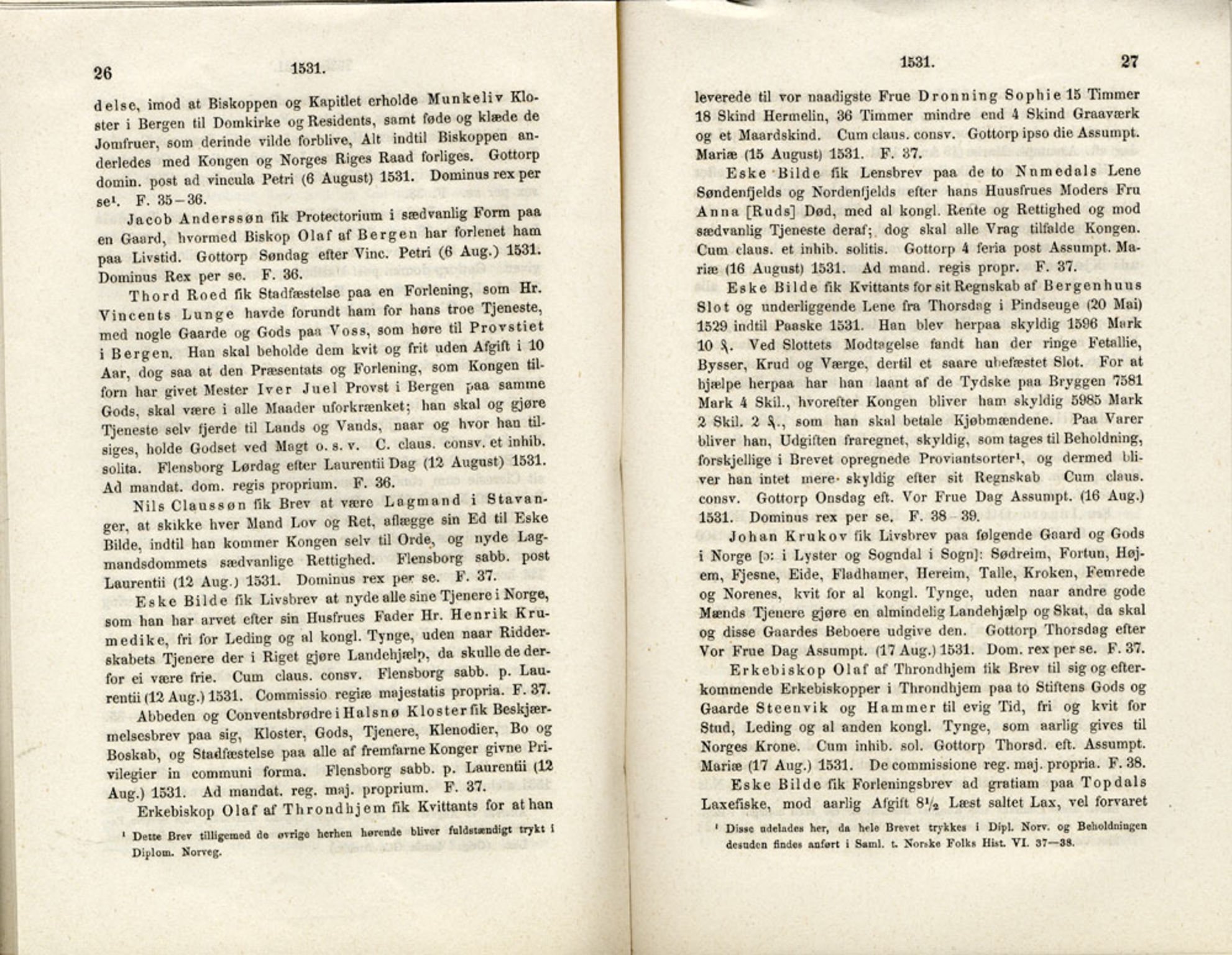 Publikasjoner utgitt av Det Norske Historiske Kildeskriftfond, PUBL/-/-/-: Norske Rigs-Registranter, bind 1, 1523-1571, s. 26-27