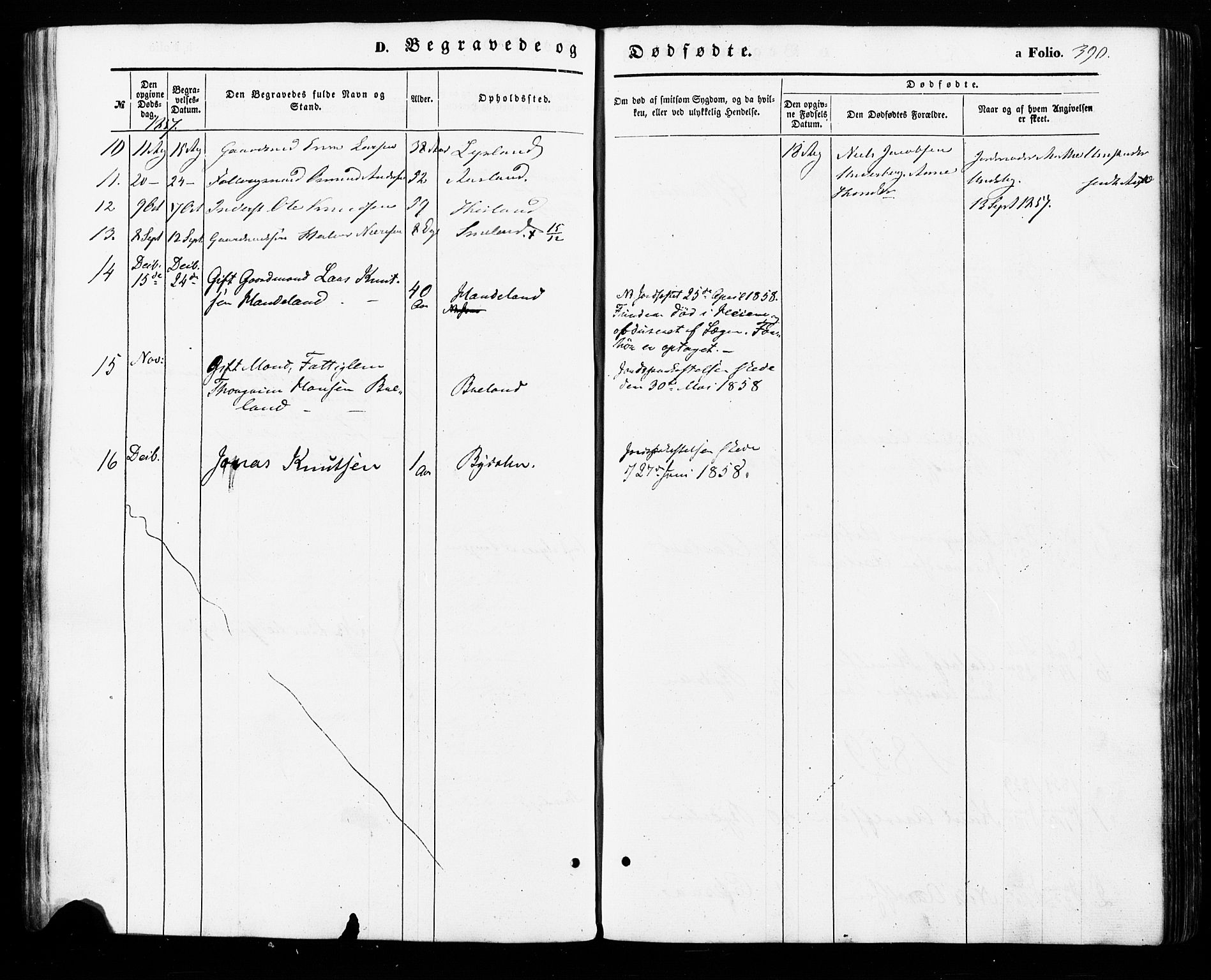 Åseral sokneprestkontor, AV/SAK-1111-0051/F/Fa/L0002: Ministerialbok nr. A 2, 1854-1884, s. 390