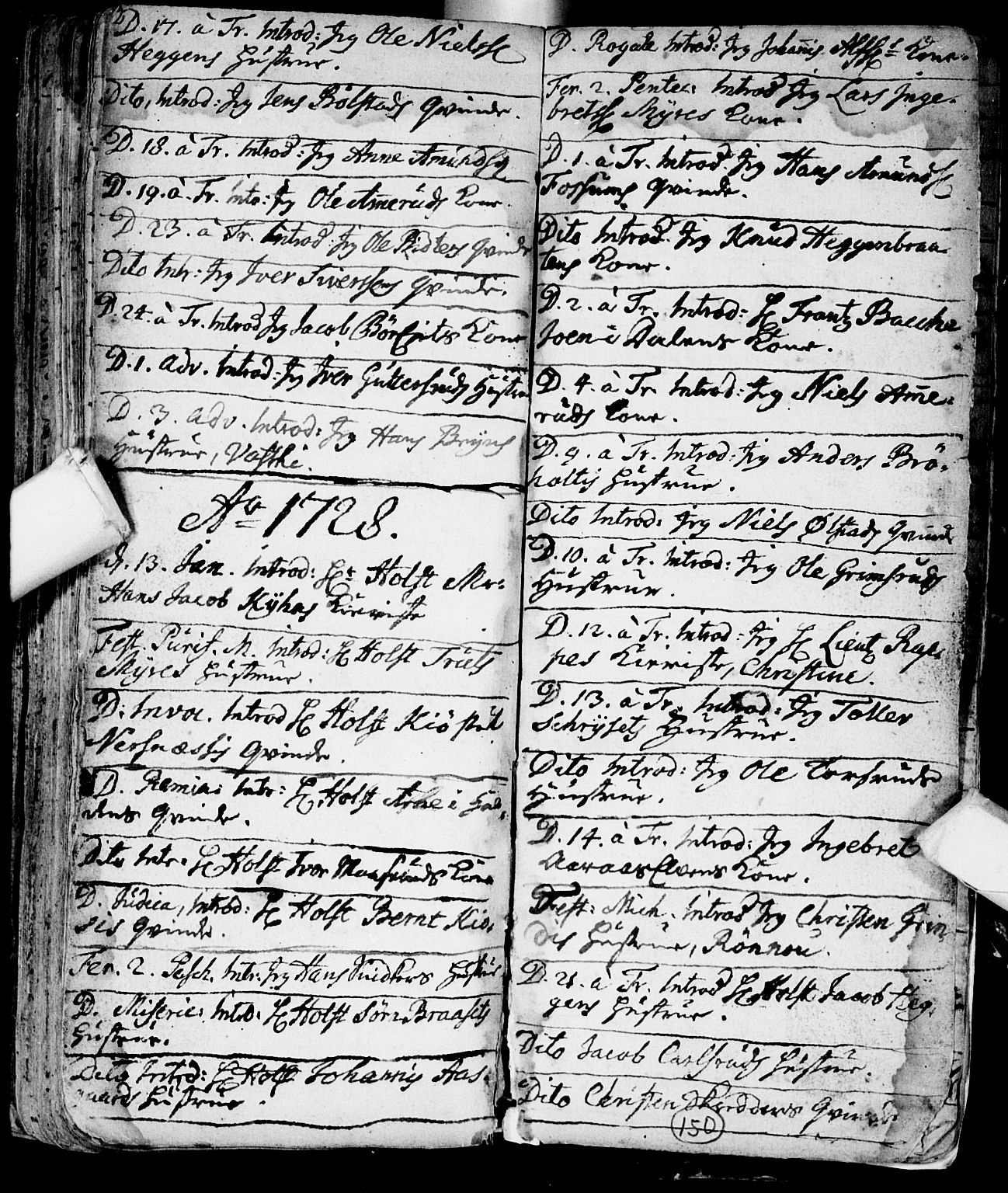 Røyken kirkebøker, SAKO/A-241/F/Fa/L0001: Ministerialbok nr. 1, 1701-1730, s. 150