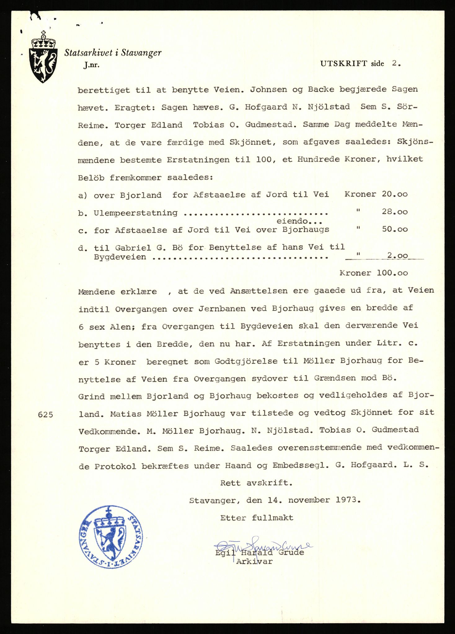 Statsarkivet i Stavanger, SAST/A-101971/03/Y/Yj/L0062: Avskrifter sortert etter gårdsnavn: Nese - Nodland på neset, 1750-1930, s. 196