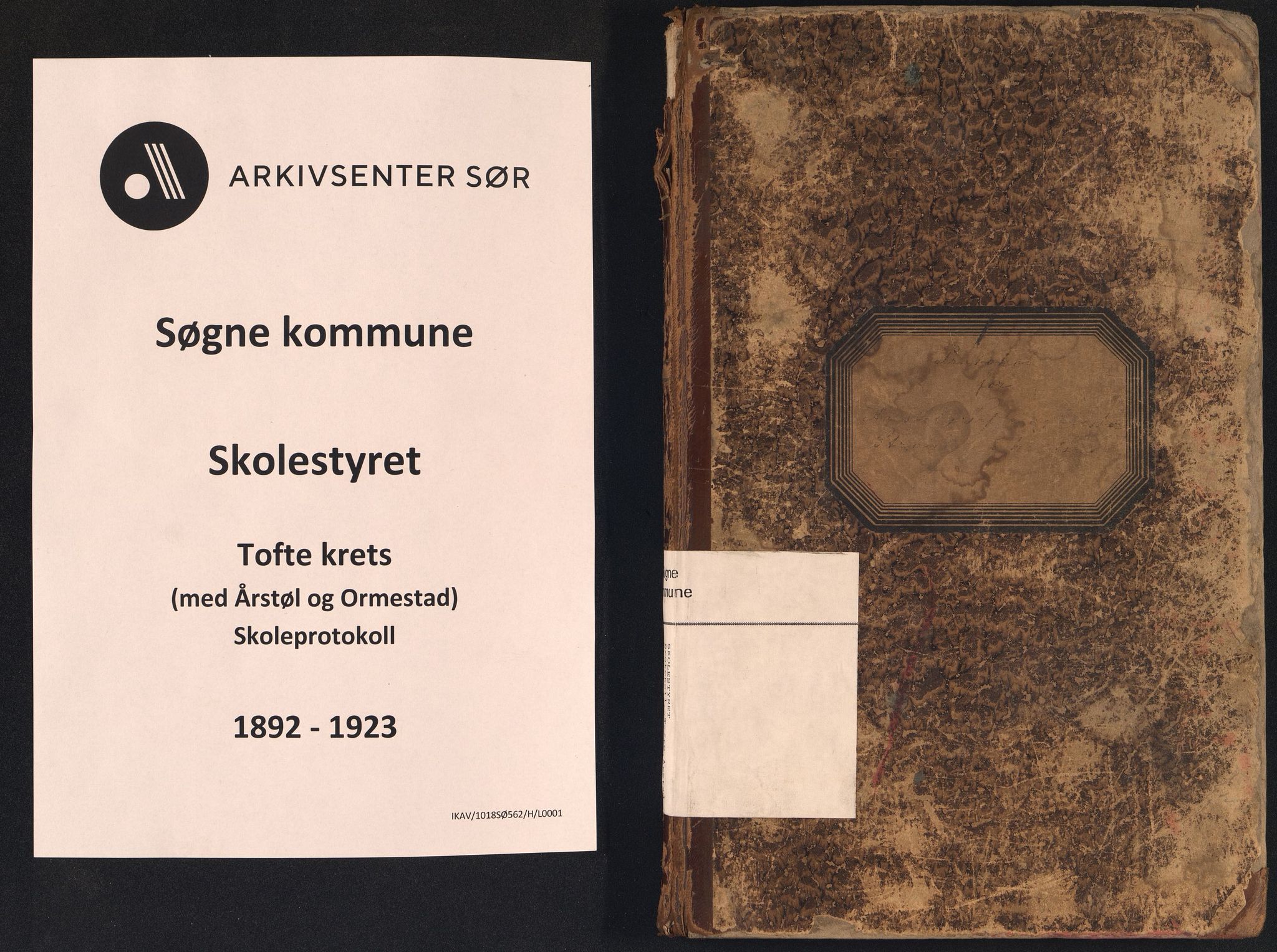 Søgne kommune - Tofte Krets, ARKSOR/1018SØ562/H/L0001: Skoleprotokoll (d), 1892-1923