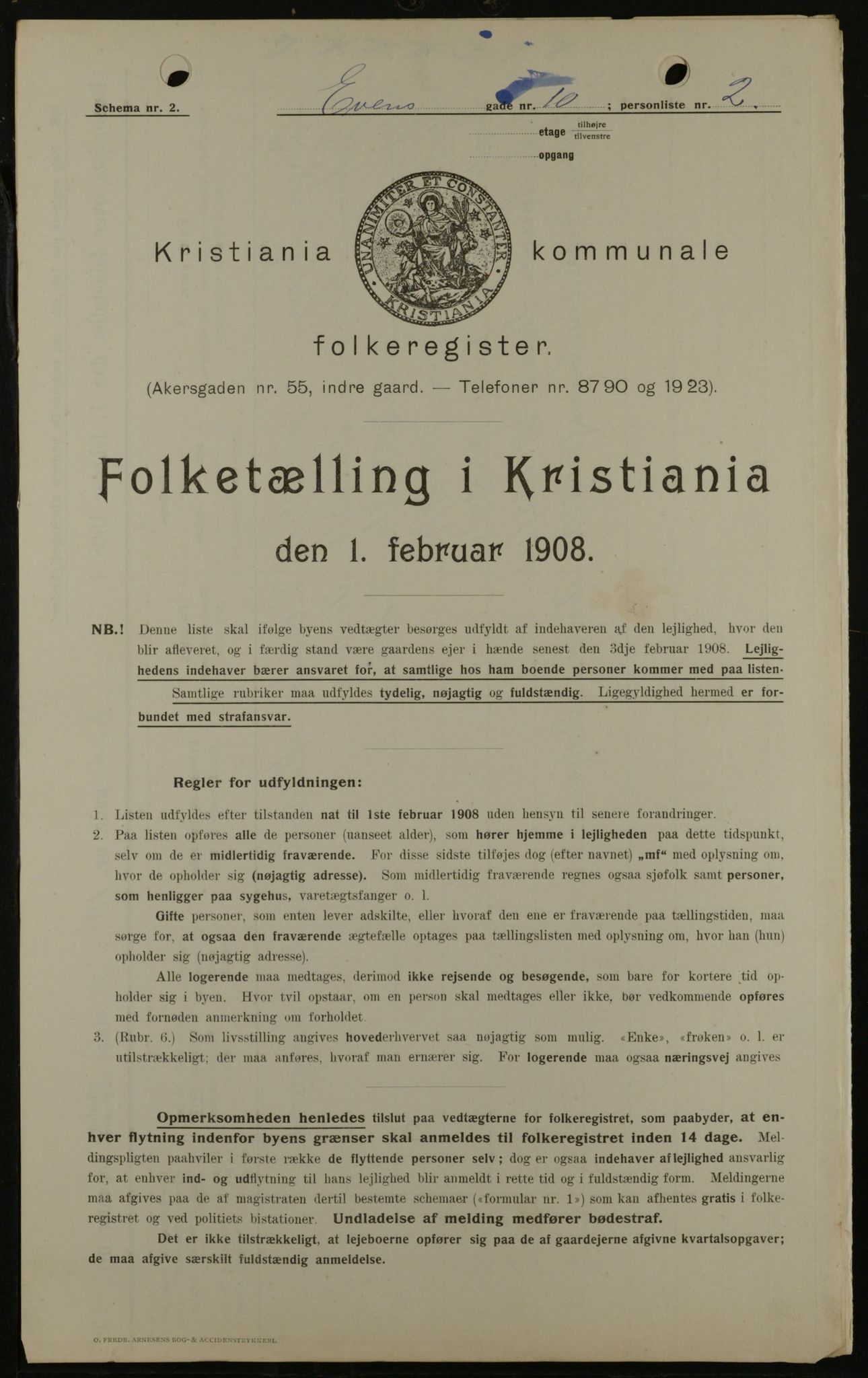 OBA, Kommunal folketelling 1.2.1908 for Kristiania kjøpstad, 1908, s. 20859