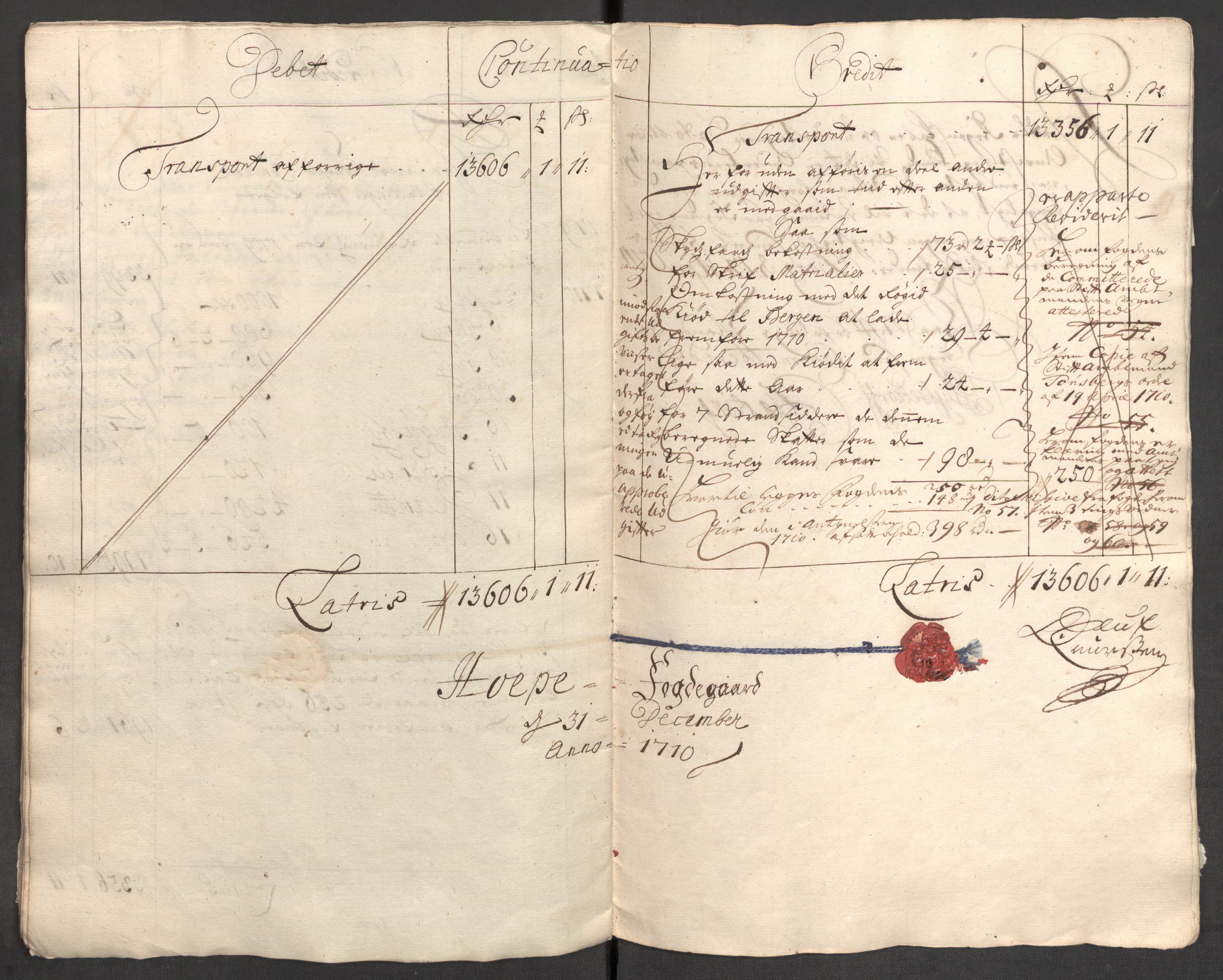 Rentekammeret inntil 1814, Reviderte regnskaper, Fogderegnskap, AV/RA-EA-4092/R48/L2986: Fogderegnskap Sunnhordland og Hardanger, 1709-1710, s. 350