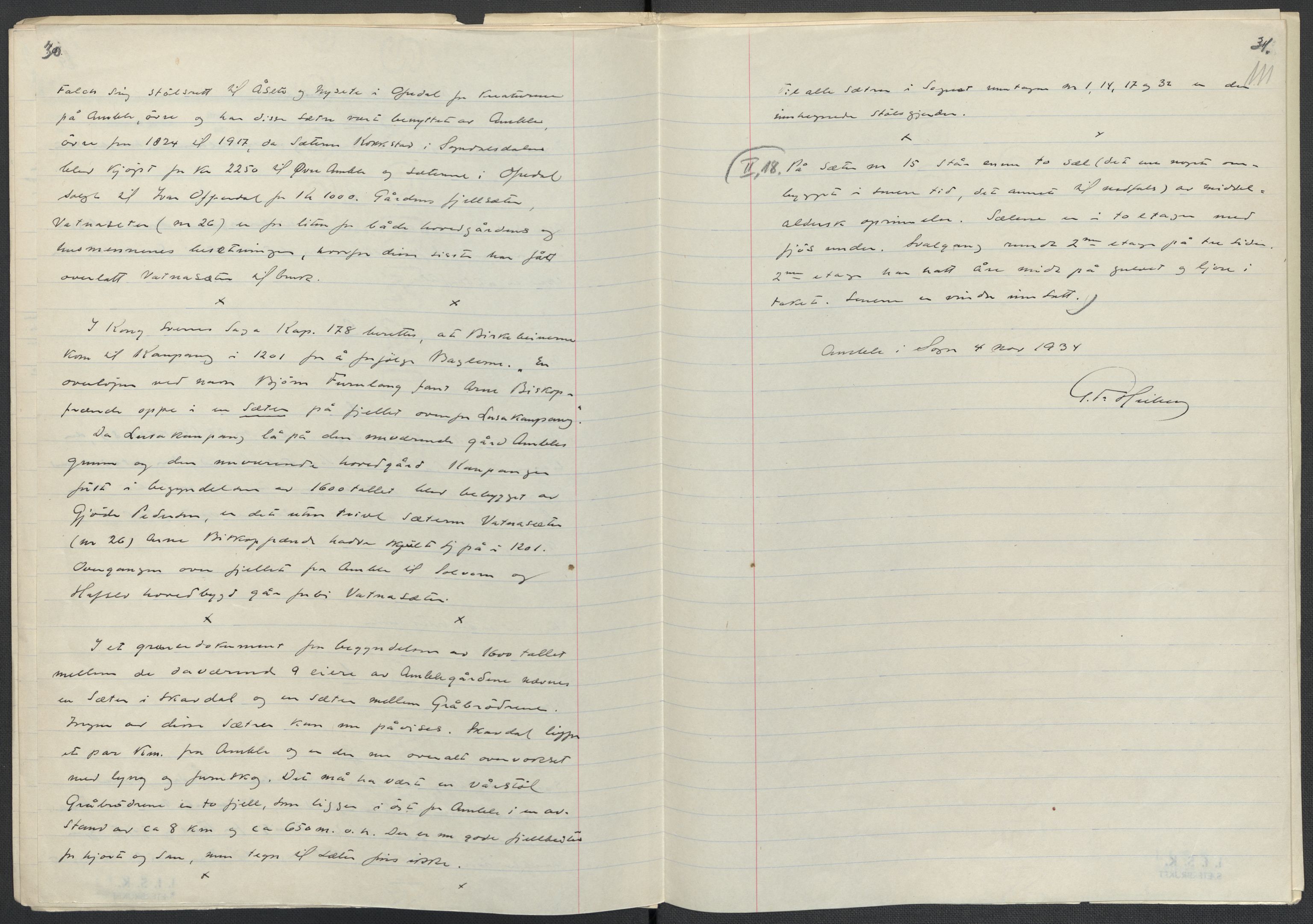 Instituttet for sammenlignende kulturforskning, AV/RA-PA-0424/F/Fc/L0011/0001: Eske B11: / Sogn og Fjordane (perm XXVIII), 1934-1935, s. 111