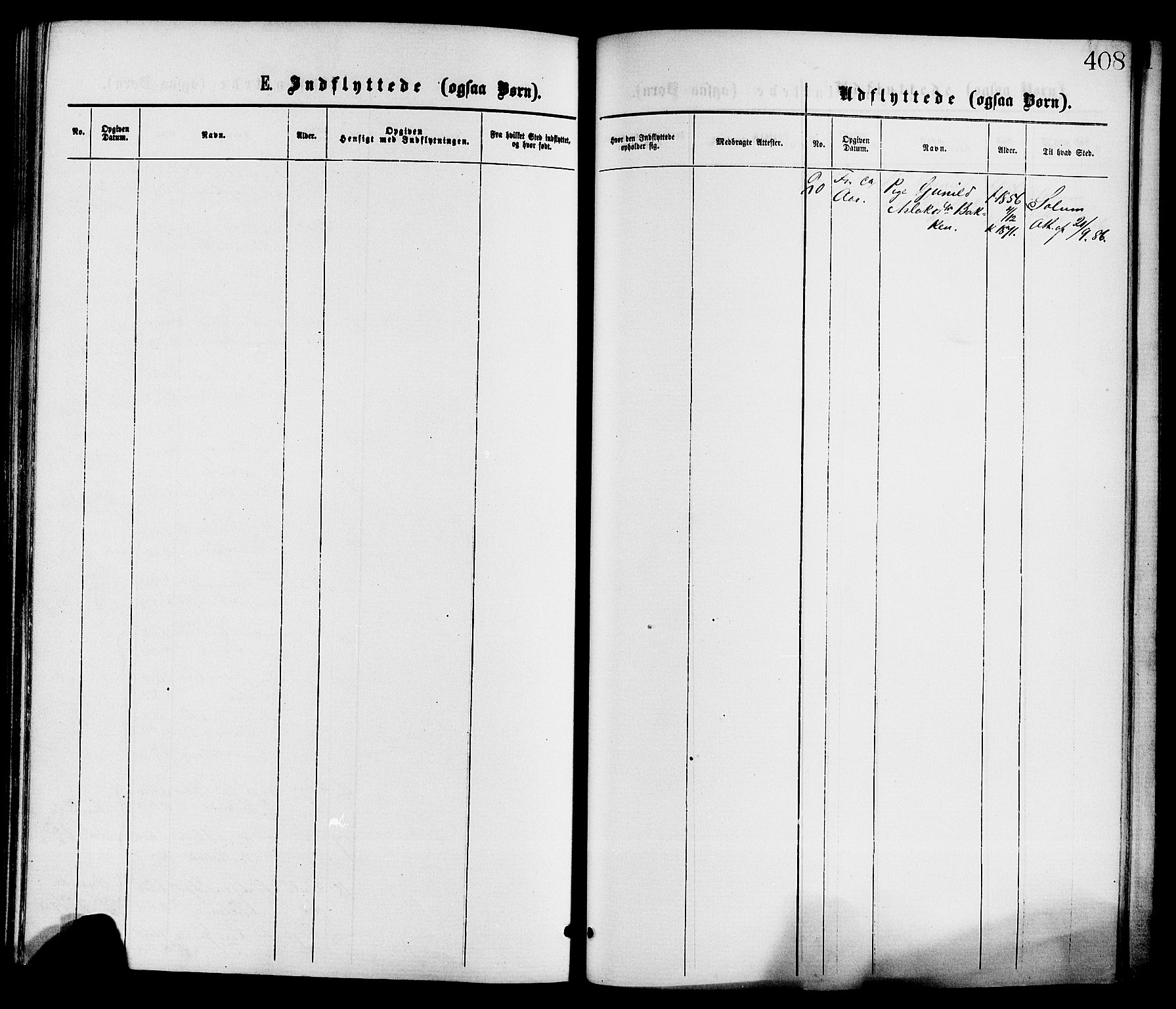 Gransherad kirkebøker, SAKO/A-267/F/Fa/L0004: Ministerialbok nr. I 4, 1871-1886, s. 408