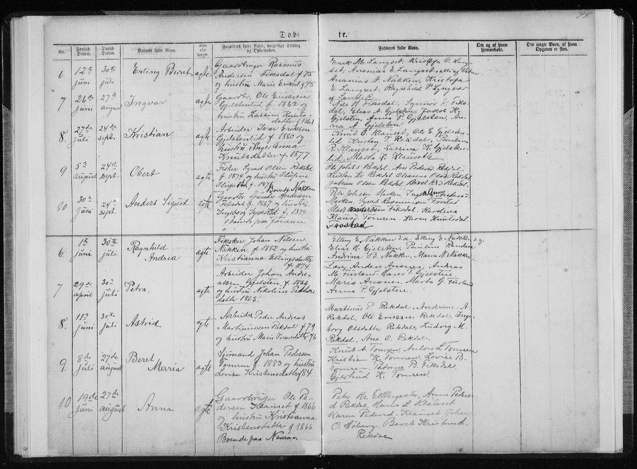 Ministerialprotokoller, klokkerbøker og fødselsregistre - Møre og Romsdal, AV/SAT-A-1454/540/L0541: Klokkerbok nr. 540C01, 1867-1920, s. 98