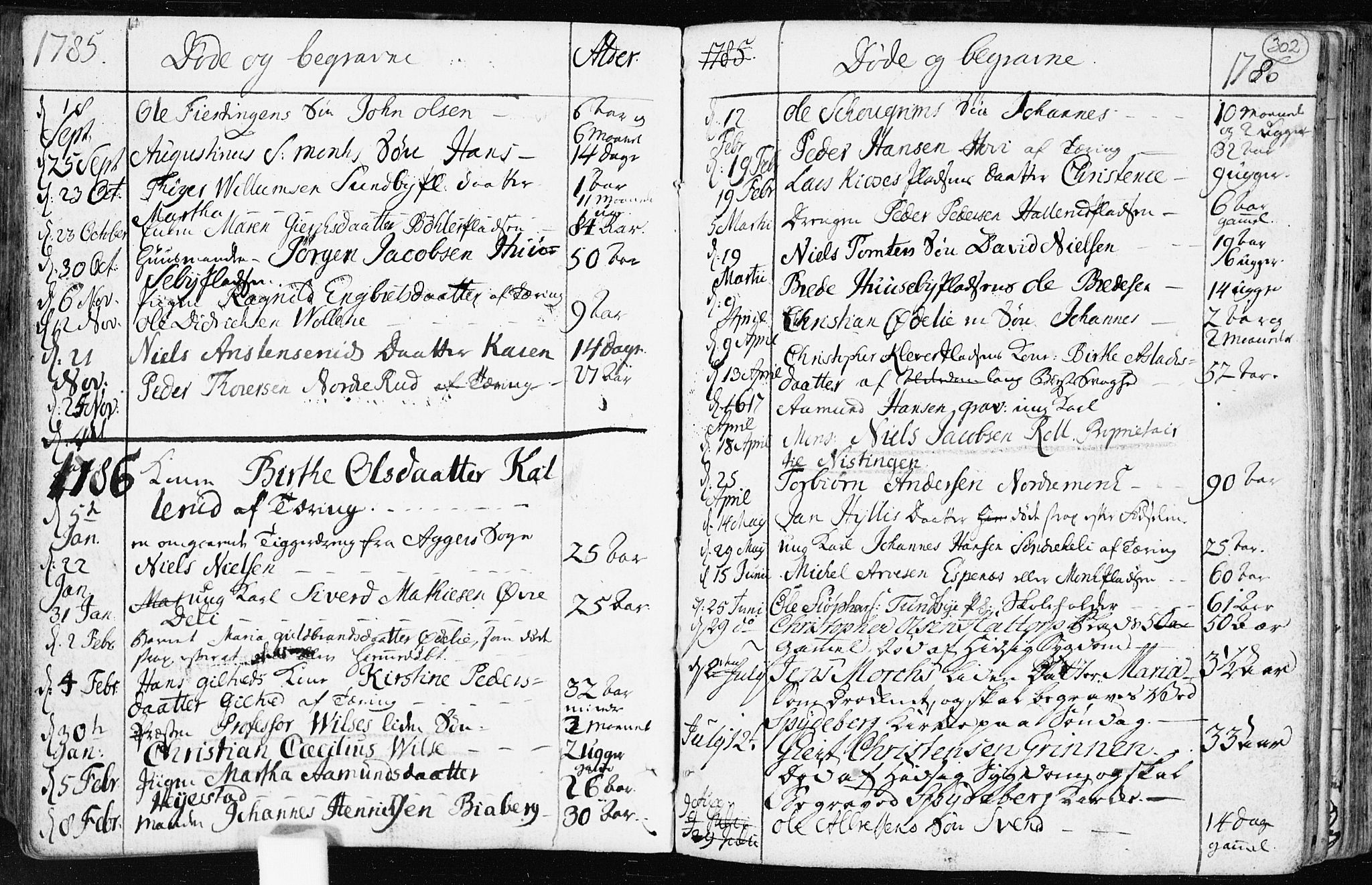 Spydeberg prestekontor Kirkebøker, SAO/A-10924/F/Fa/L0003: Ministerialbok nr. I 3, 1778-1814, s. 302