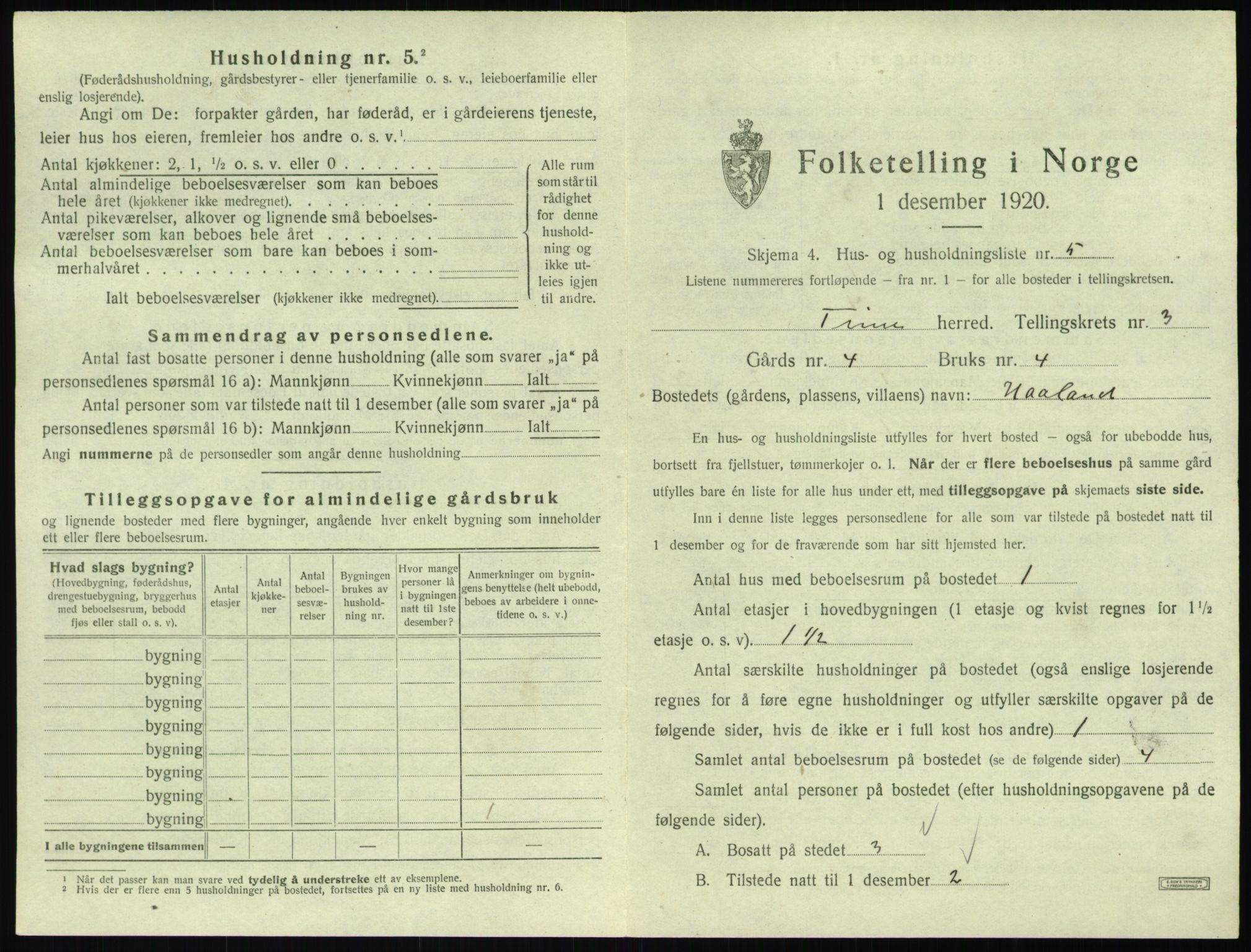 SAST, Folketelling 1920 for 1121 Time herred, 1920, s. 481