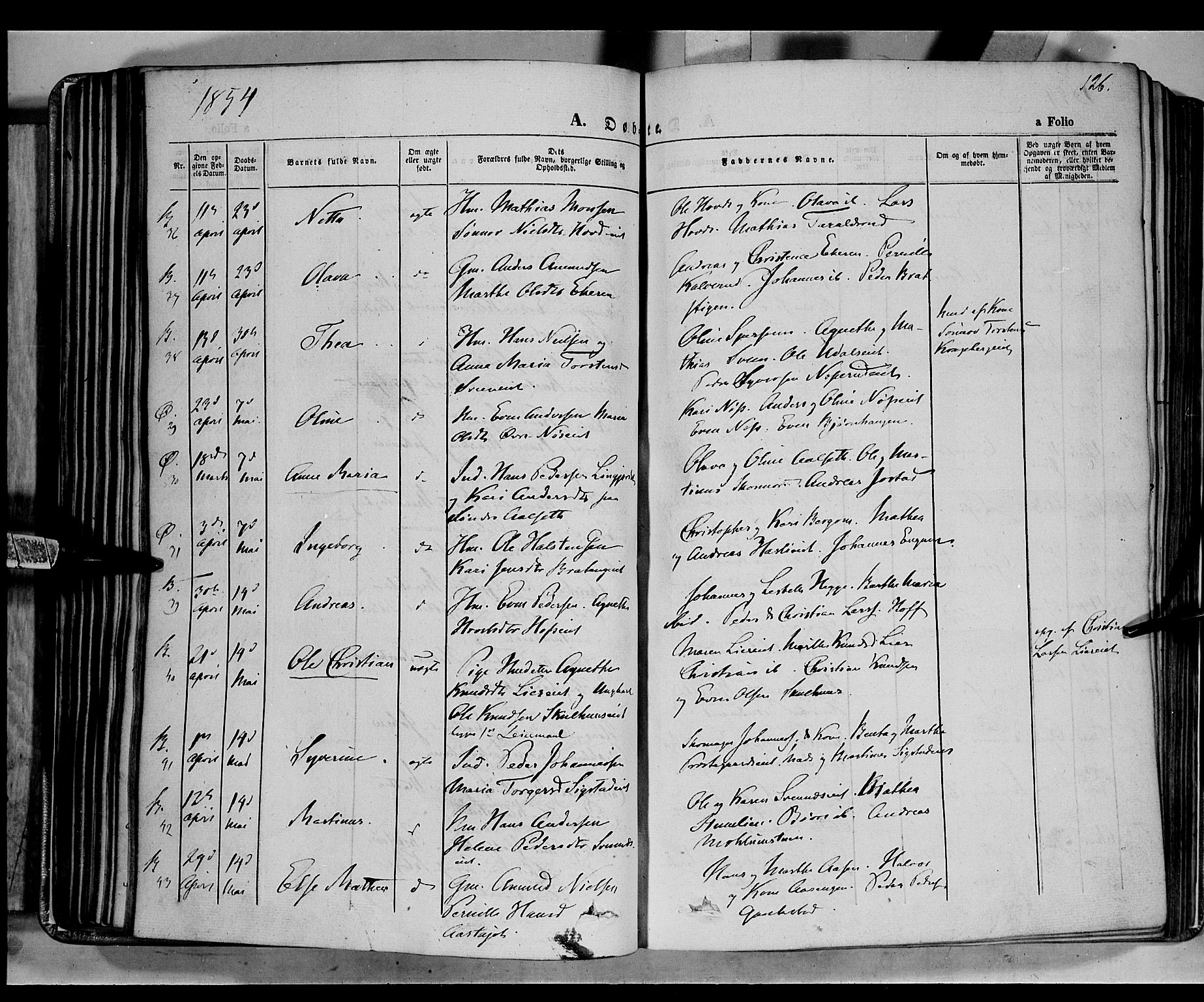 Biri prestekontor, AV/SAH-PREST-096/H/Ha/Haa/L0005: Ministerialbok nr. 5, 1843-1854, s. 126