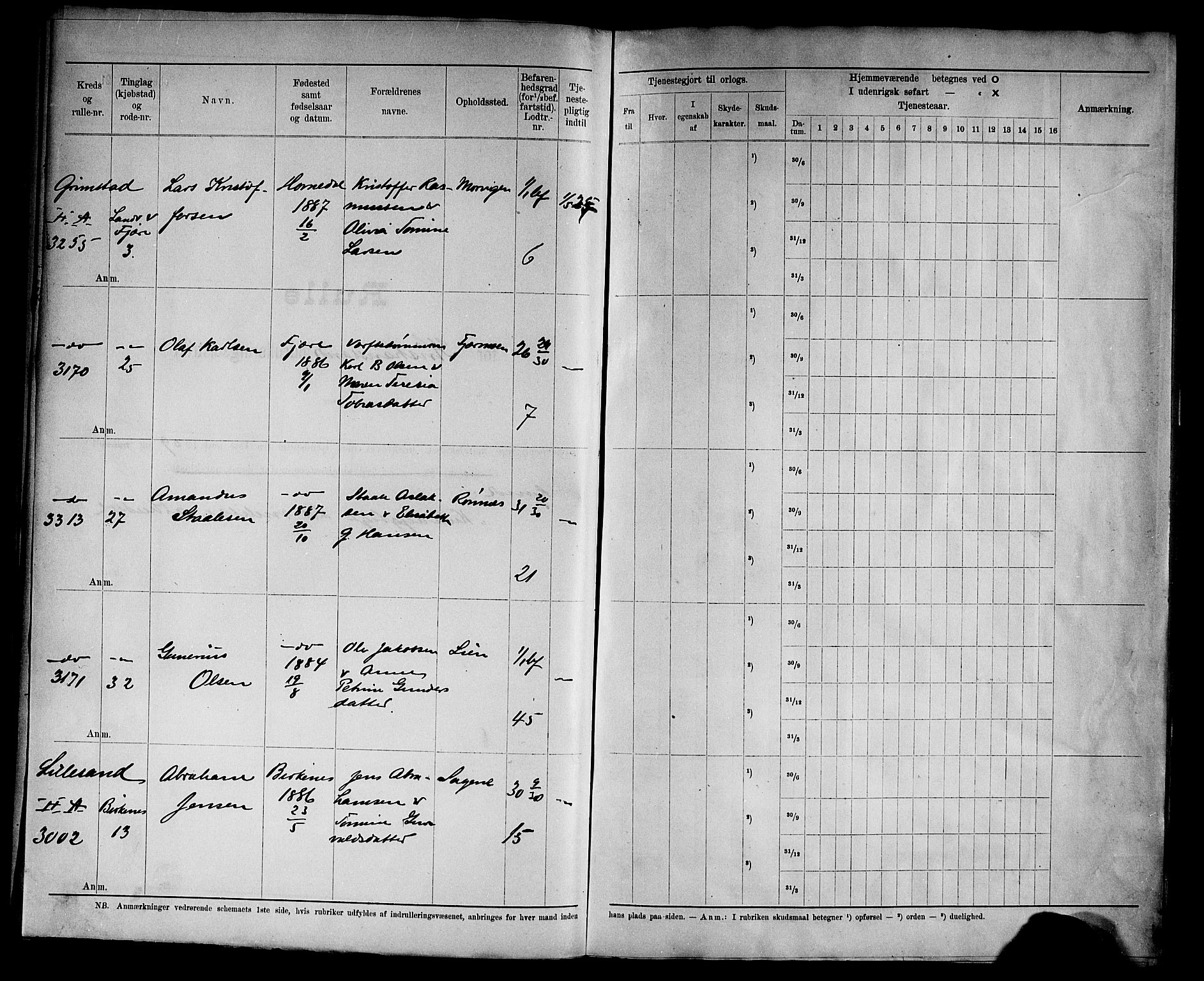 Kristiansand mønstringskrets, AV/SAK-2031-0015/F/Fd/L0011: Rulle sjøvernepliktige, C-11, 1909, s. 35