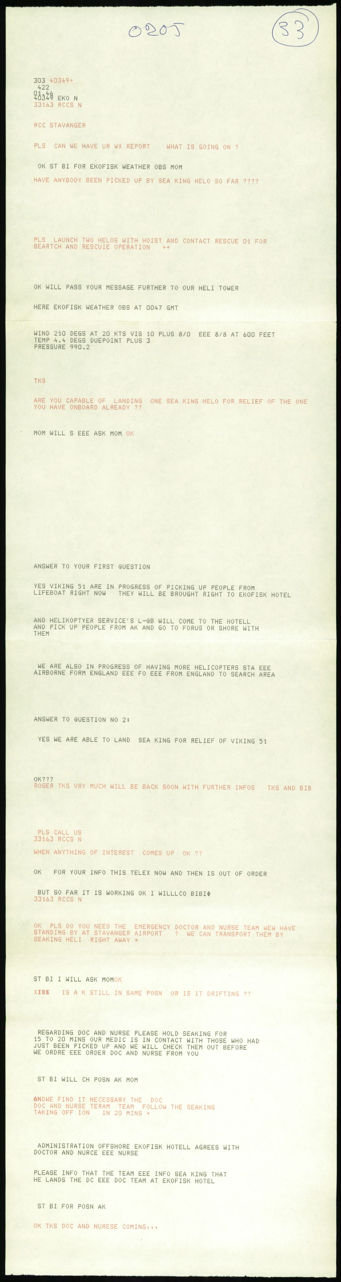 Justisdepartementet, Granskningskommisjonen ved Alexander Kielland-ulykken 27.3.1980, AV/RA-S-1165/D/L0017: P Hjelpefartøy (Doku.liste + P1-P6 av 6)/Q Hovedredningssentralen (Q0-Q27 av 27), 1980-1981, s. 664