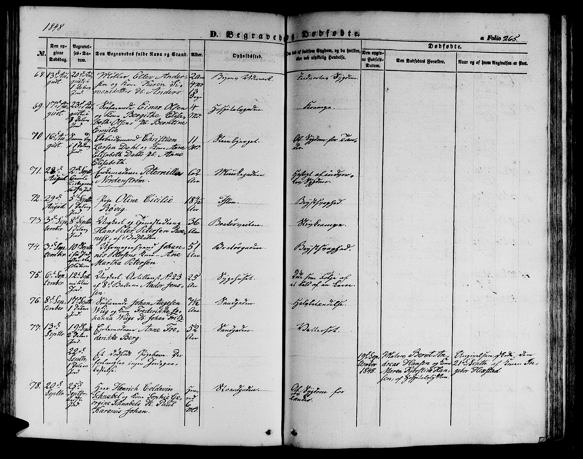 Ministerialprotokoller, klokkerbøker og fødselsregistre - Sør-Trøndelag, AV/SAT-A-1456/602/L0137: Klokkerbok nr. 602C05, 1846-1856, s. 265