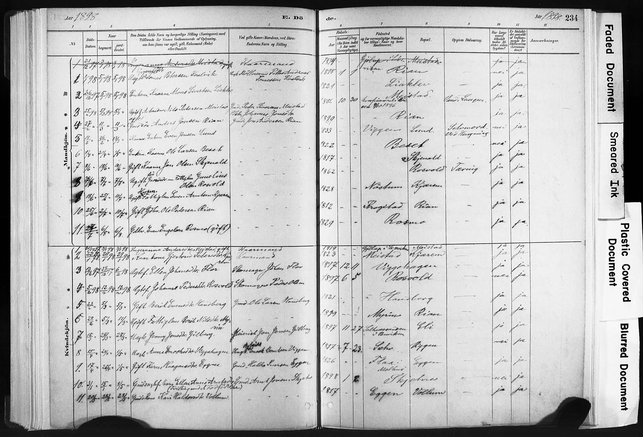 Ministerialprotokoller, klokkerbøker og fødselsregistre - Sør-Trøndelag, SAT/A-1456/665/L0773: Ministerialbok nr. 665A08, 1879-1905, s. 234