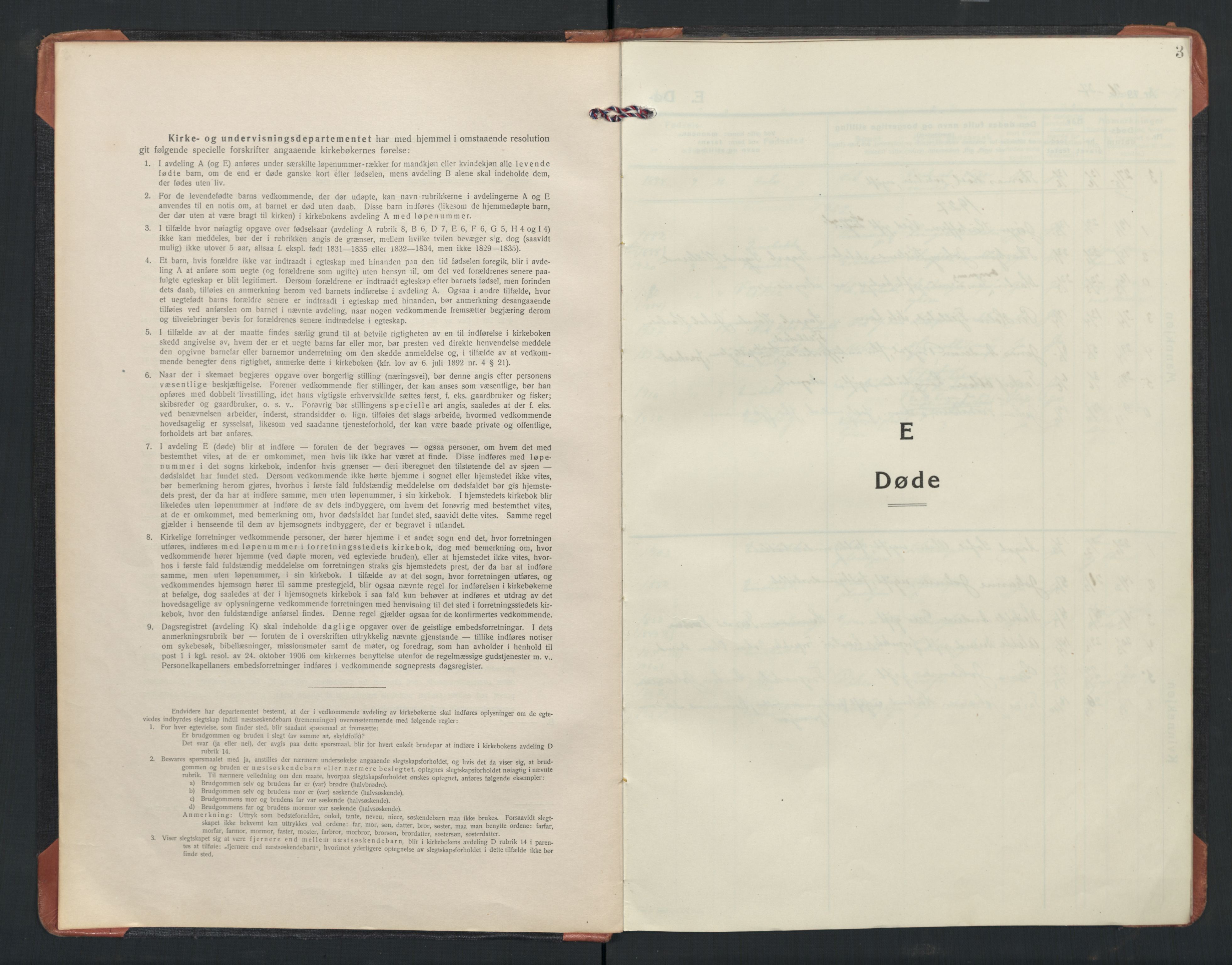 Enebakk prestekontor Kirkebøker, AV/SAO-A-10171c/F/Fb/L0005: Ministerialbok nr. II 5, 1926-1952, s. 3