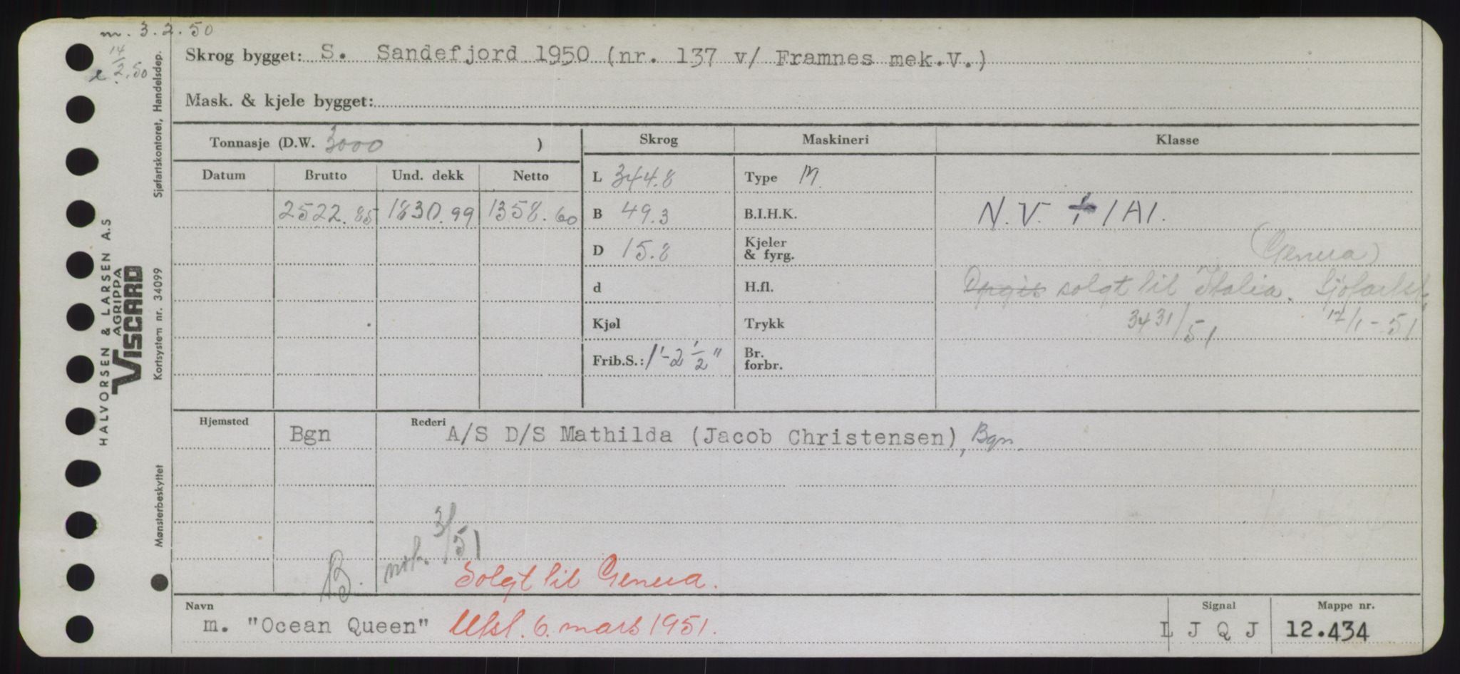 Sjøfartsdirektoratet med forløpere, Skipsmålingen, RA/S-1627/H/Hd/L0028: Fartøy, O, s. 71