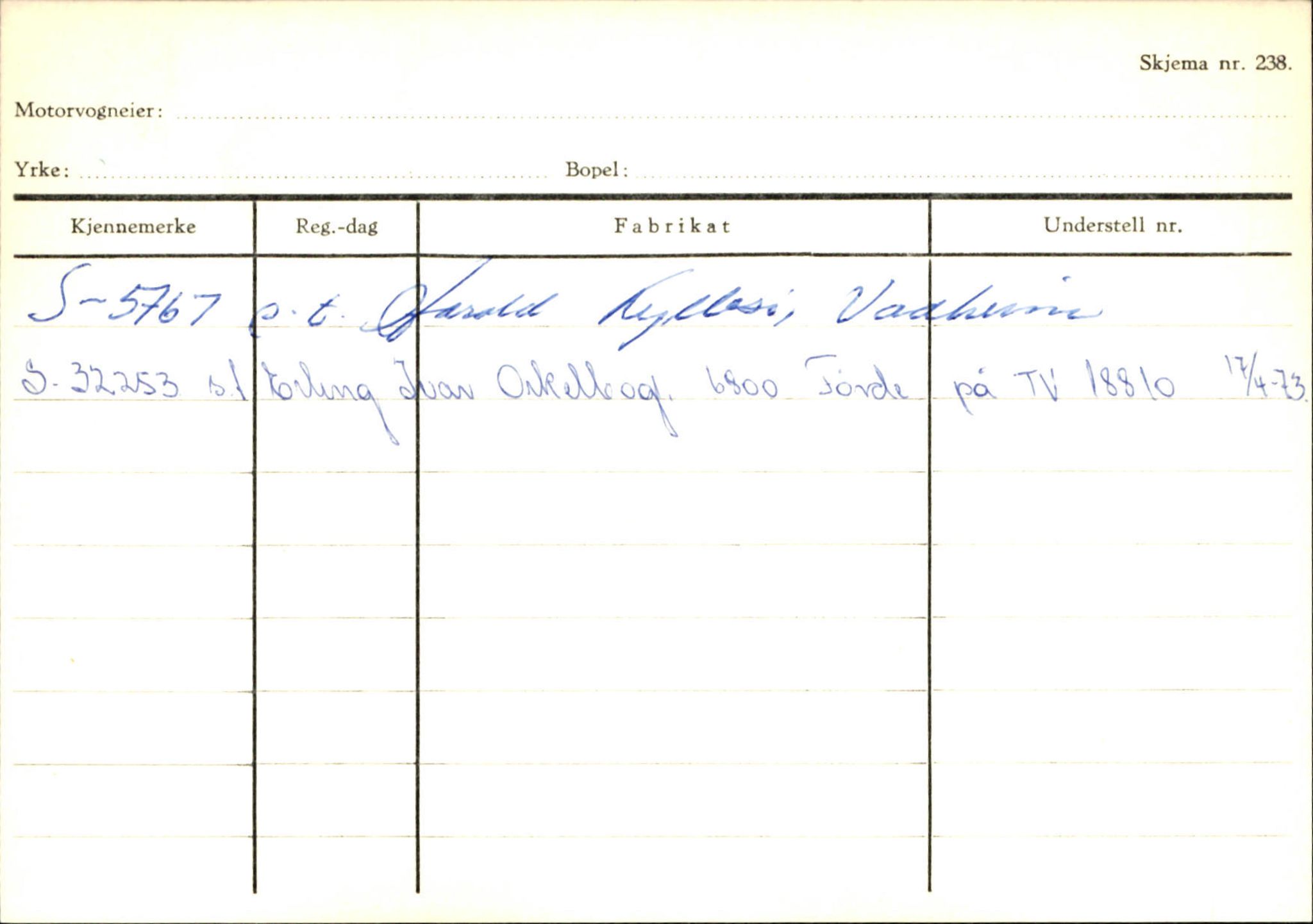 Statens vegvesen, Sogn og Fjordane vegkontor, SAB/A-5301/4/F/L0130: Eigarregister Eid T-Å. Høyanger A-O, 1945-1975, s. 2011