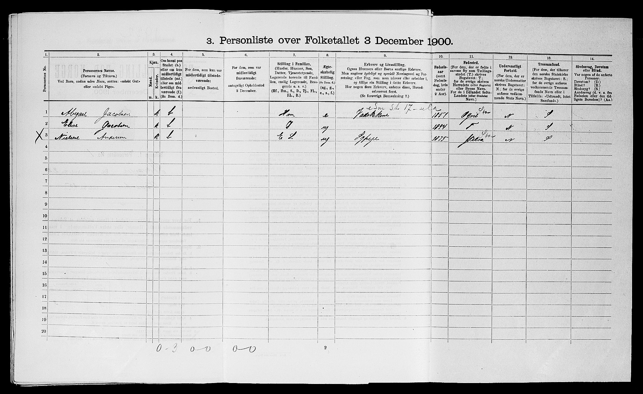 SAST, Folketelling 1900 for 1103 Stavanger kjøpstad, 1900, s. 8193