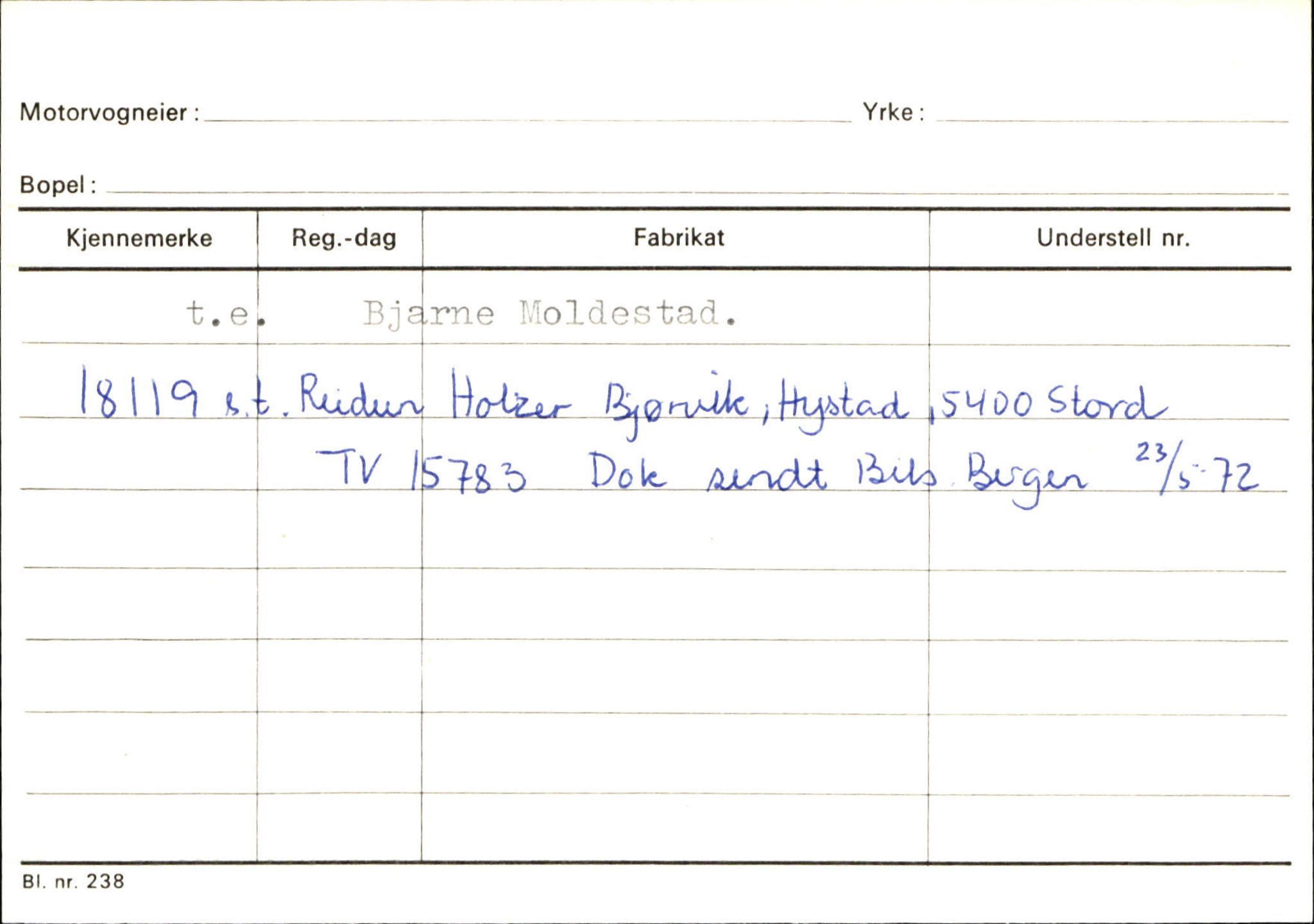 Statens vegvesen, Sogn og Fjordane vegkontor, SAB/A-5301/4/F/L0132: Eigarregister Askvoll A-Å. Balestrand A-Å, 1945-1975, s. 1060