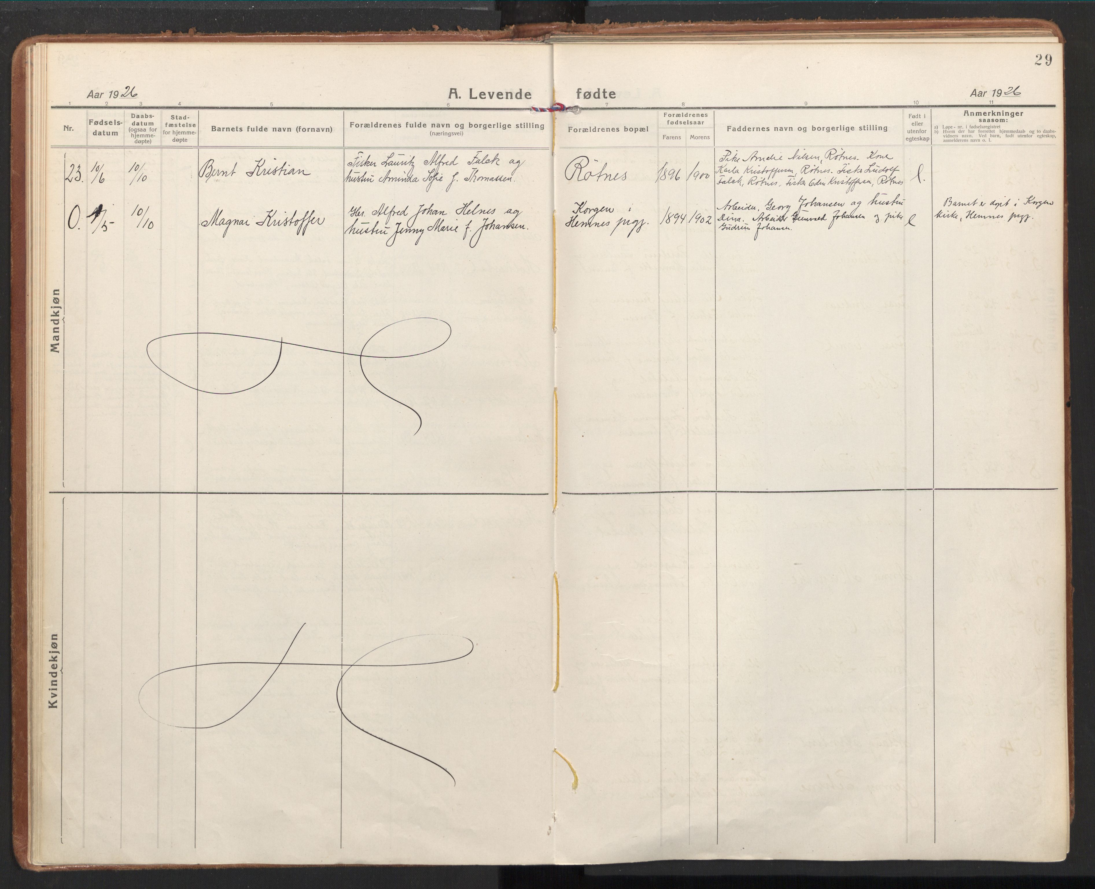 Ministerialprotokoller, klokkerbøker og fødselsregistre - Nordland, AV/SAT-A-1459/855/L0810: Ministerialbok nr. 855A17, 1921-1939, s. 29