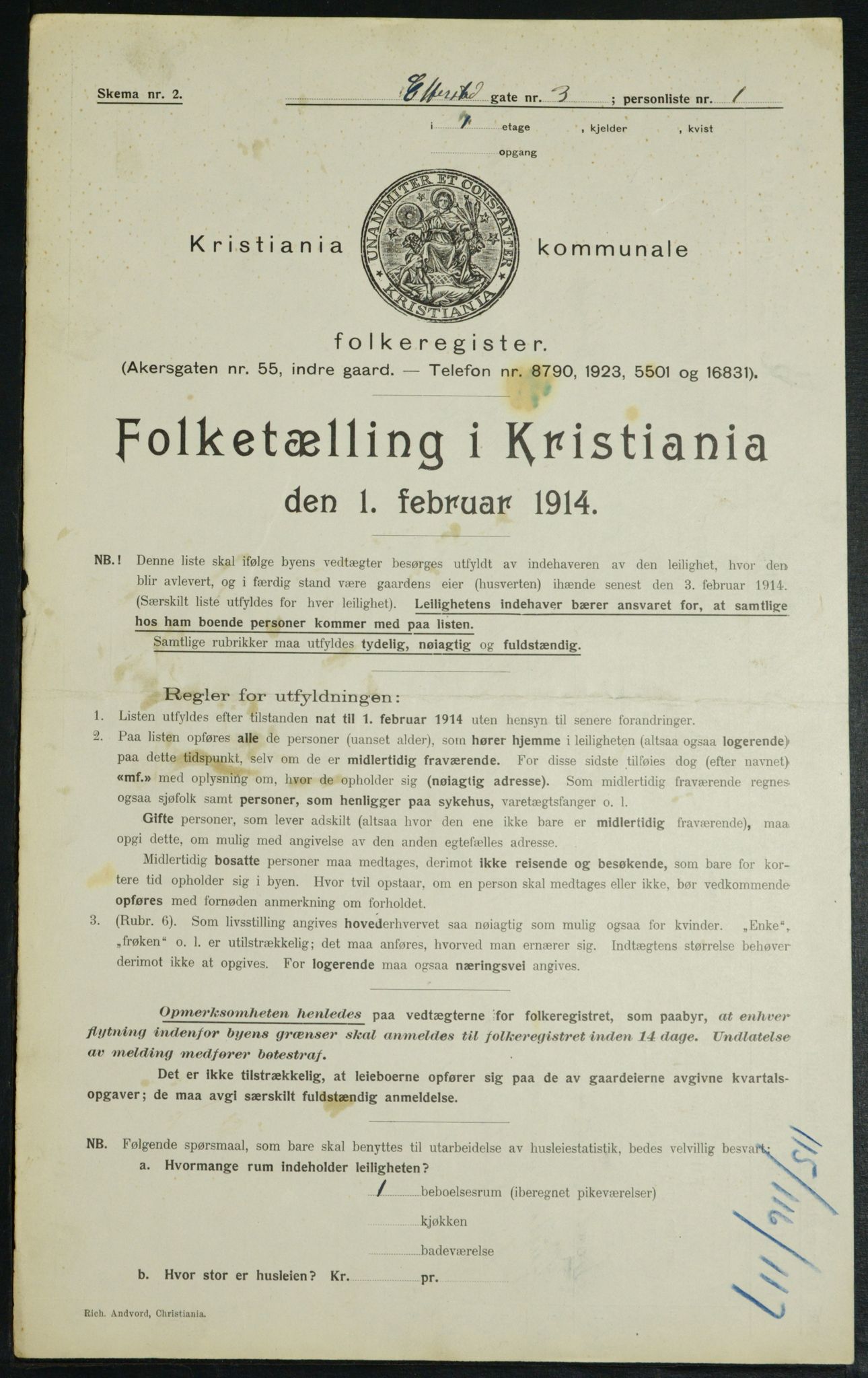 OBA, Kommunal folketelling 1.2.1914 for Kristiania, 1914, s. 22521