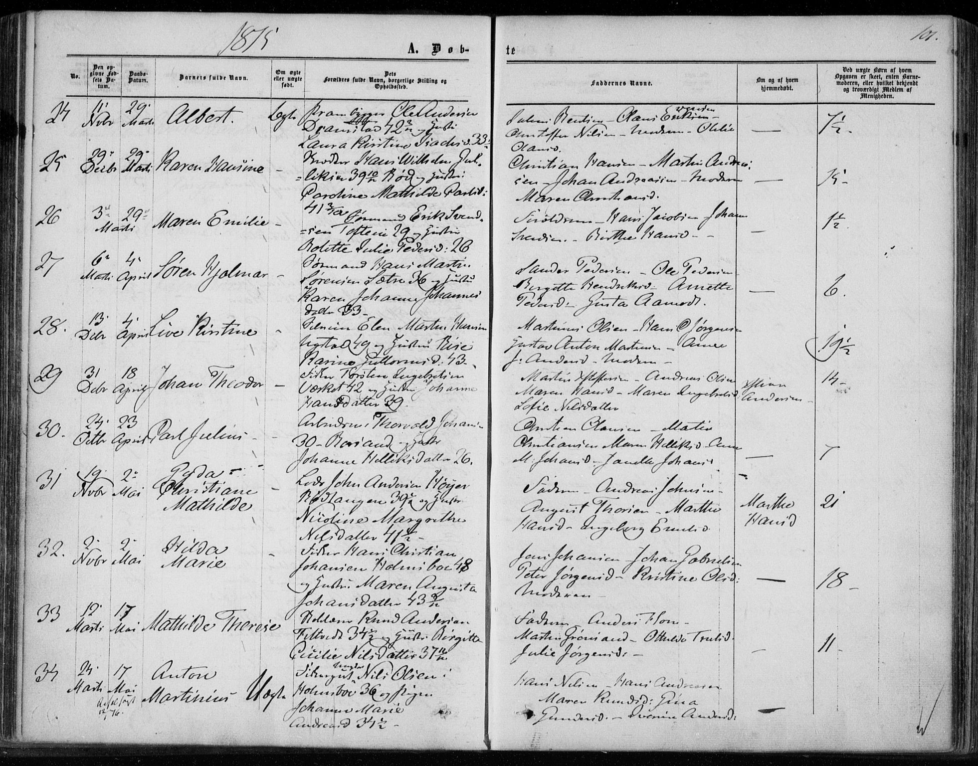 Hurum kirkebøker, AV/SAKO-A-229/F/Fa/L0012: Ministerialbok nr. 12, 1861-1875, s. 101