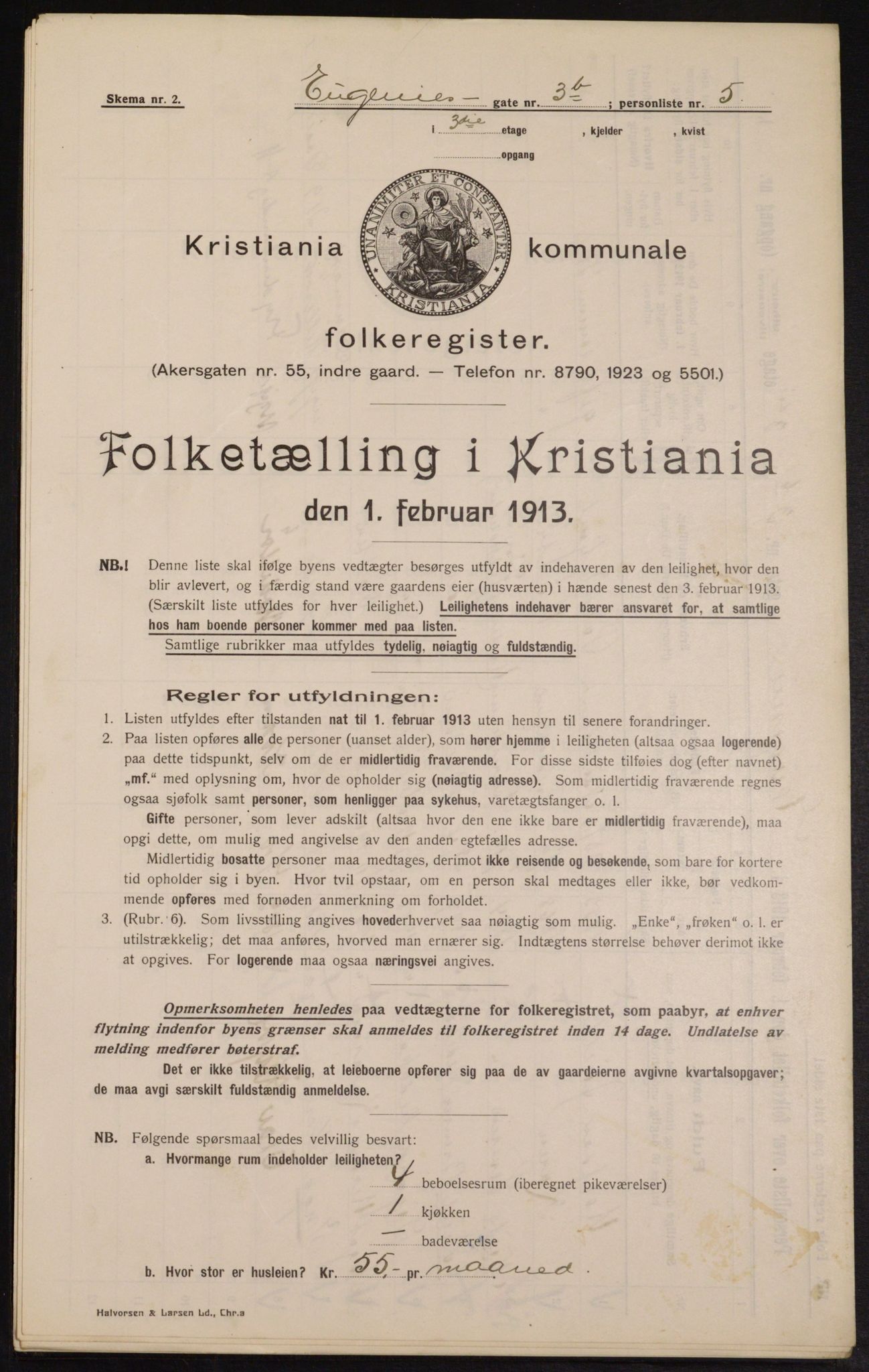 OBA, Kommunal folketelling 1.2.1913 for Kristiania, 1913, s. 22769