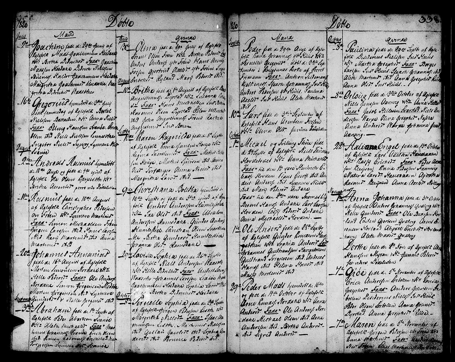 Kinn sokneprestembete, AV/SAB-A-80801/H/Haa/Haaa/L0003: Ministerialbok nr. A 3, 1785-1821, s. 338
