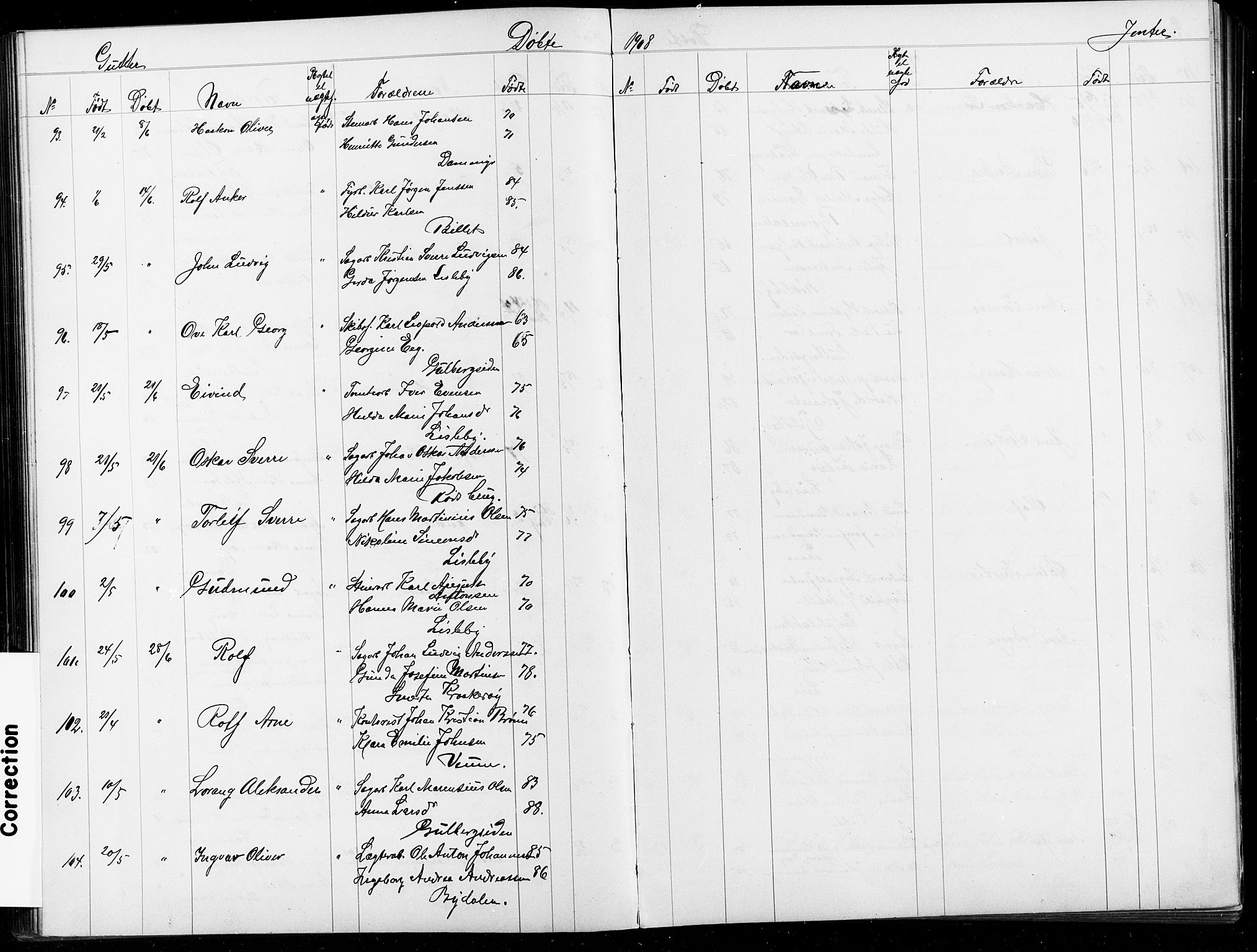 Glemmen prestekontor Kirkebøker, AV/SAO-A-10908/G/Ga/L0006: Klokkerbok nr. 6, 1894-1908