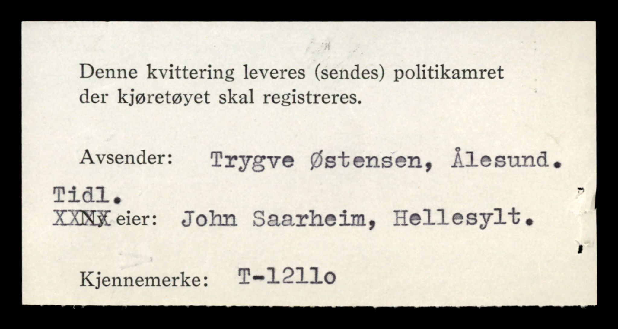 Møre og Romsdal vegkontor - Ålesund trafikkstasjon, SAT/A-4099/F/Fe/L0033: Registreringskort for kjøretøy T 12151 - T 12474, 1927-1998, s. 2722