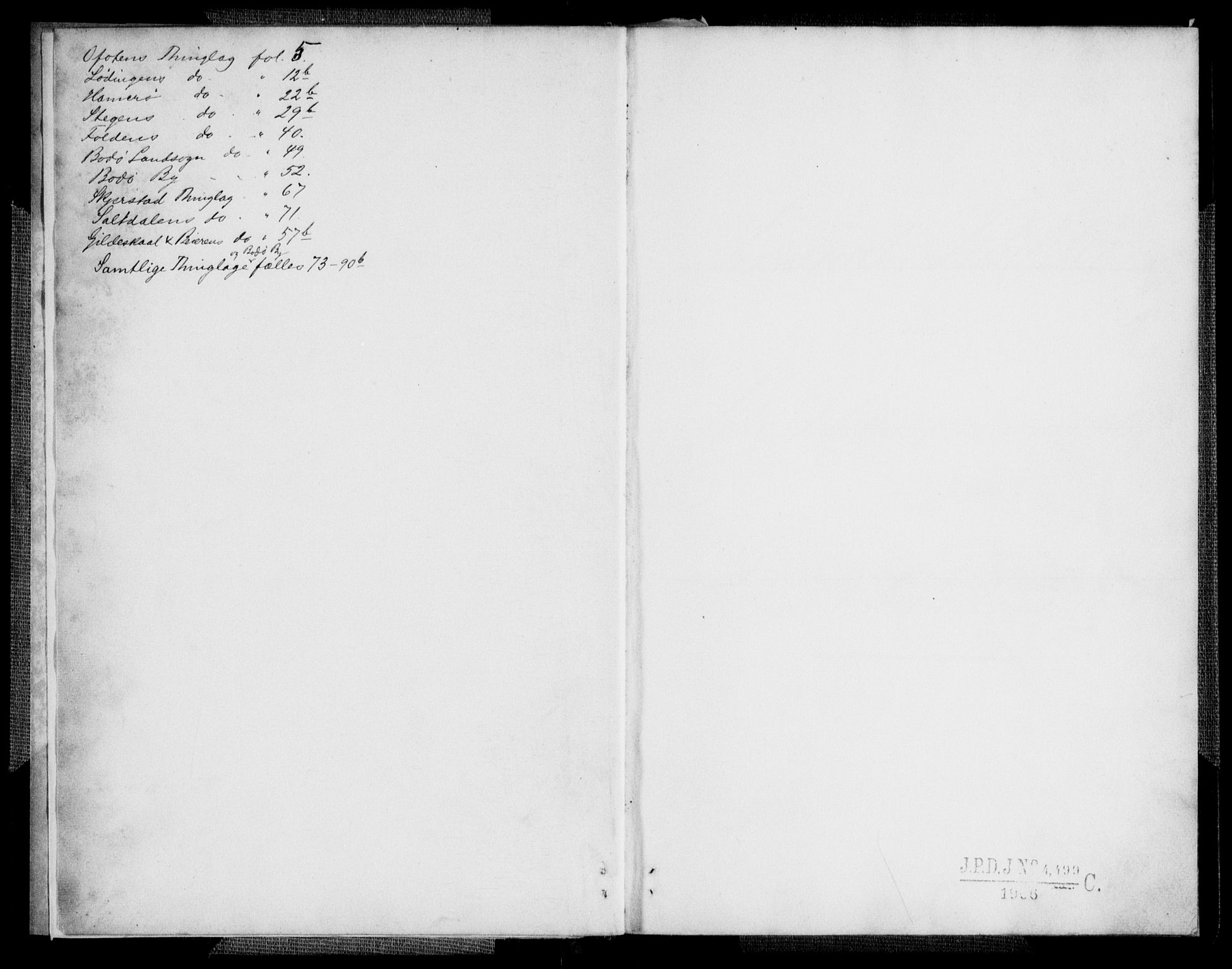 Salten sorenskriveri, SAT/A-4578/1/2/2B/L0004: Panteregister nr. 4, 1849-1898