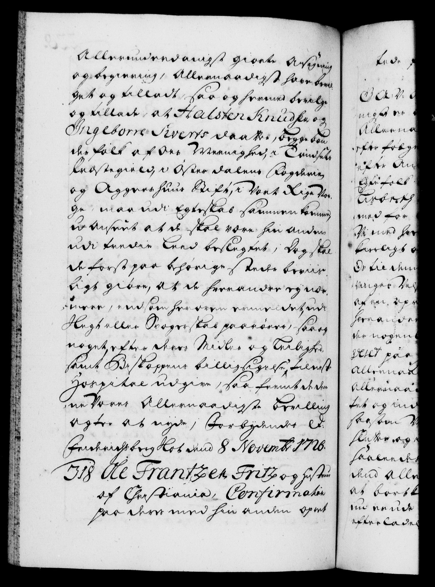 Danske Kanselli 1572-1799, AV/RA-EA-3023/F/Fc/Fca/Fcaa/L0025: Norske registre, 1726-1728, s. 228b