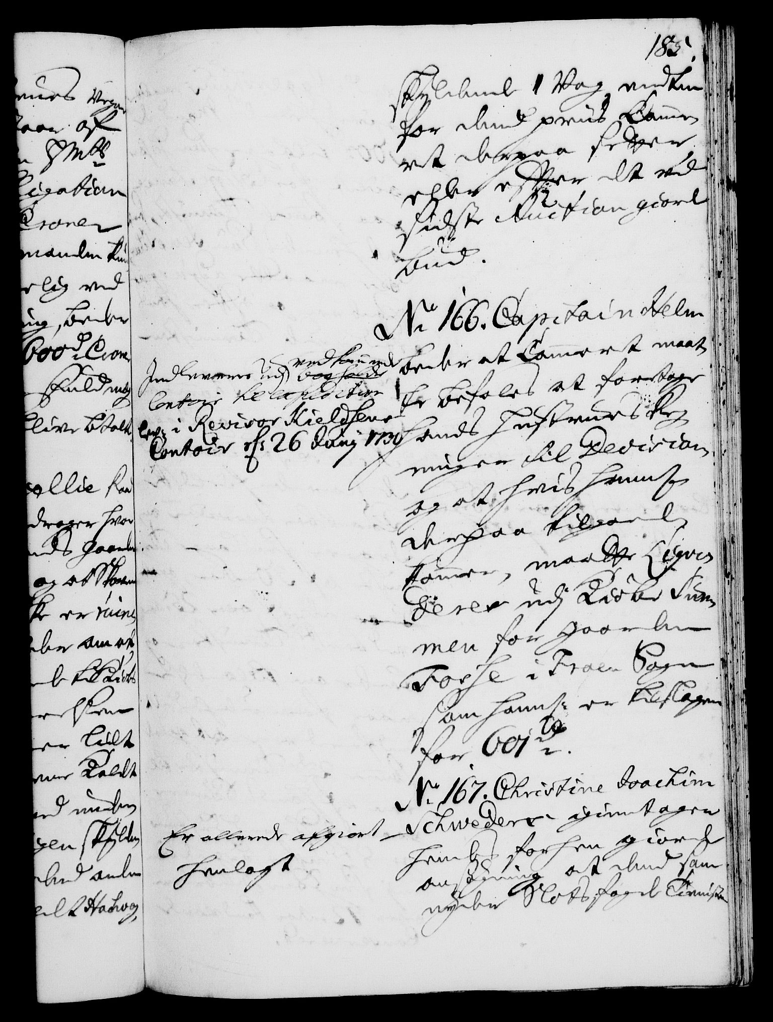 Rentekammeret, Kammerkanselliet, AV/RA-EA-3111/G/Gh/Gha/L0012: Norsk ekstraktmemorialprotokoll (merket RK 53.57), 1730, s. 185