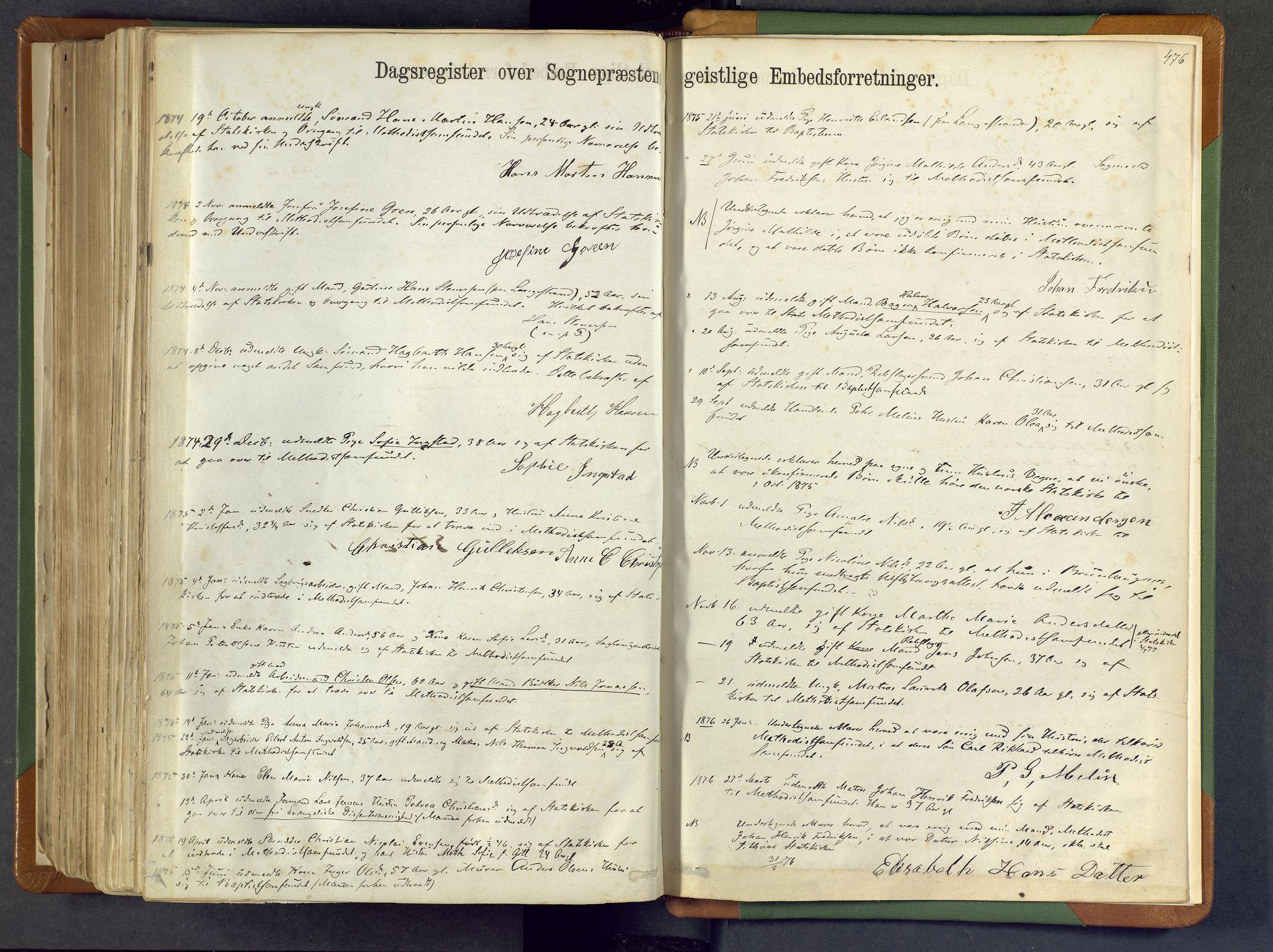 Larvik kirkebøker, SAKO/A-352/F/Fa/L0007: Ministerialbok nr. I 7, 1871-1883, s. 476