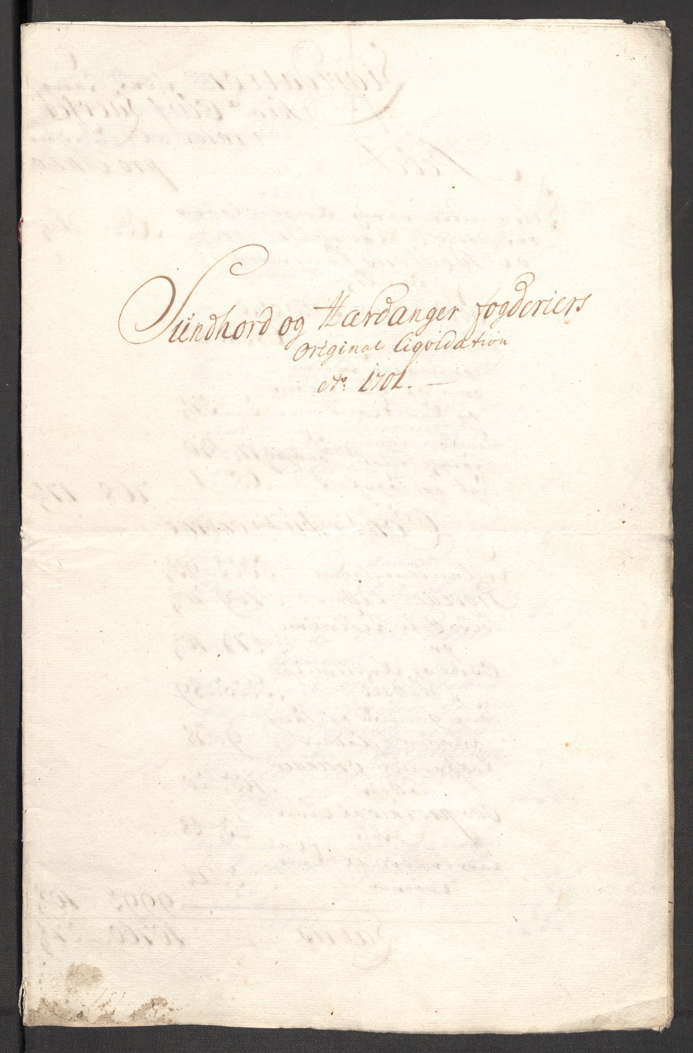 Rentekammeret inntil 1814, Reviderte regnskaper, Fogderegnskap, AV/RA-EA-4092/R48/L2979: Fogderegnskap Sunnhordland og Hardanger, 1700-1701, s. 518