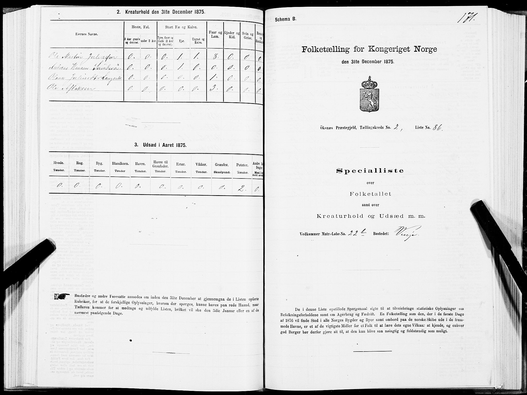 SAT, Folketelling 1875 for 1868P Øksnes prestegjeld, 1875, s. 2171