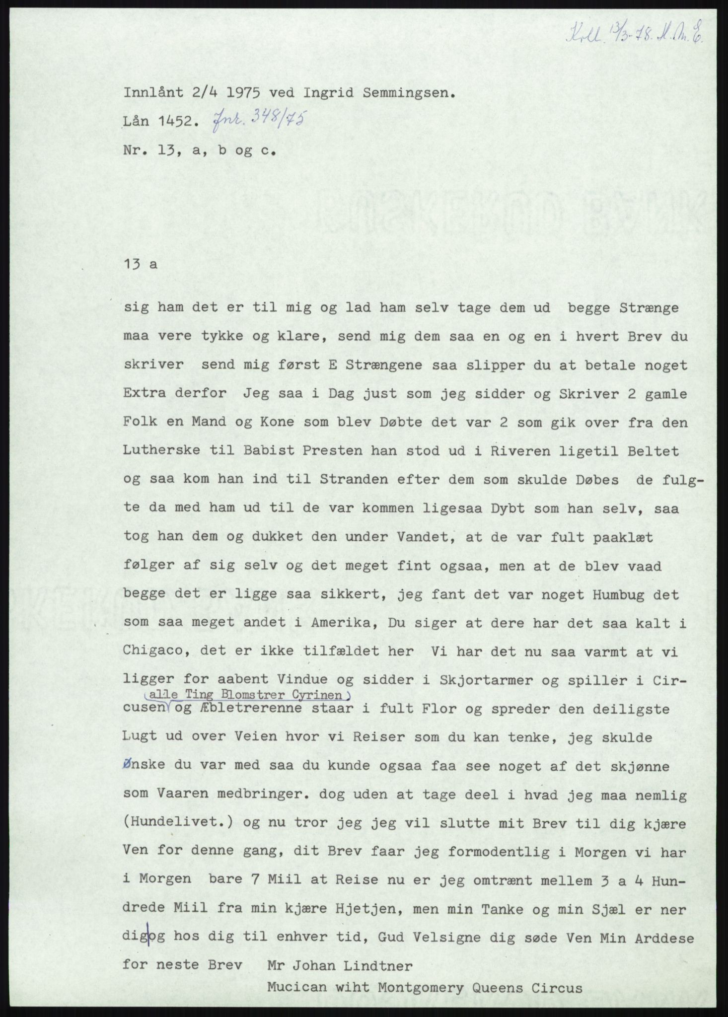Samlinger til kildeutgivelse, Amerikabrevene, AV/RA-EA-4057/F/L0008: Innlån fra Hedmark: Gamkind - Semmingsen, 1838-1914, s. 173