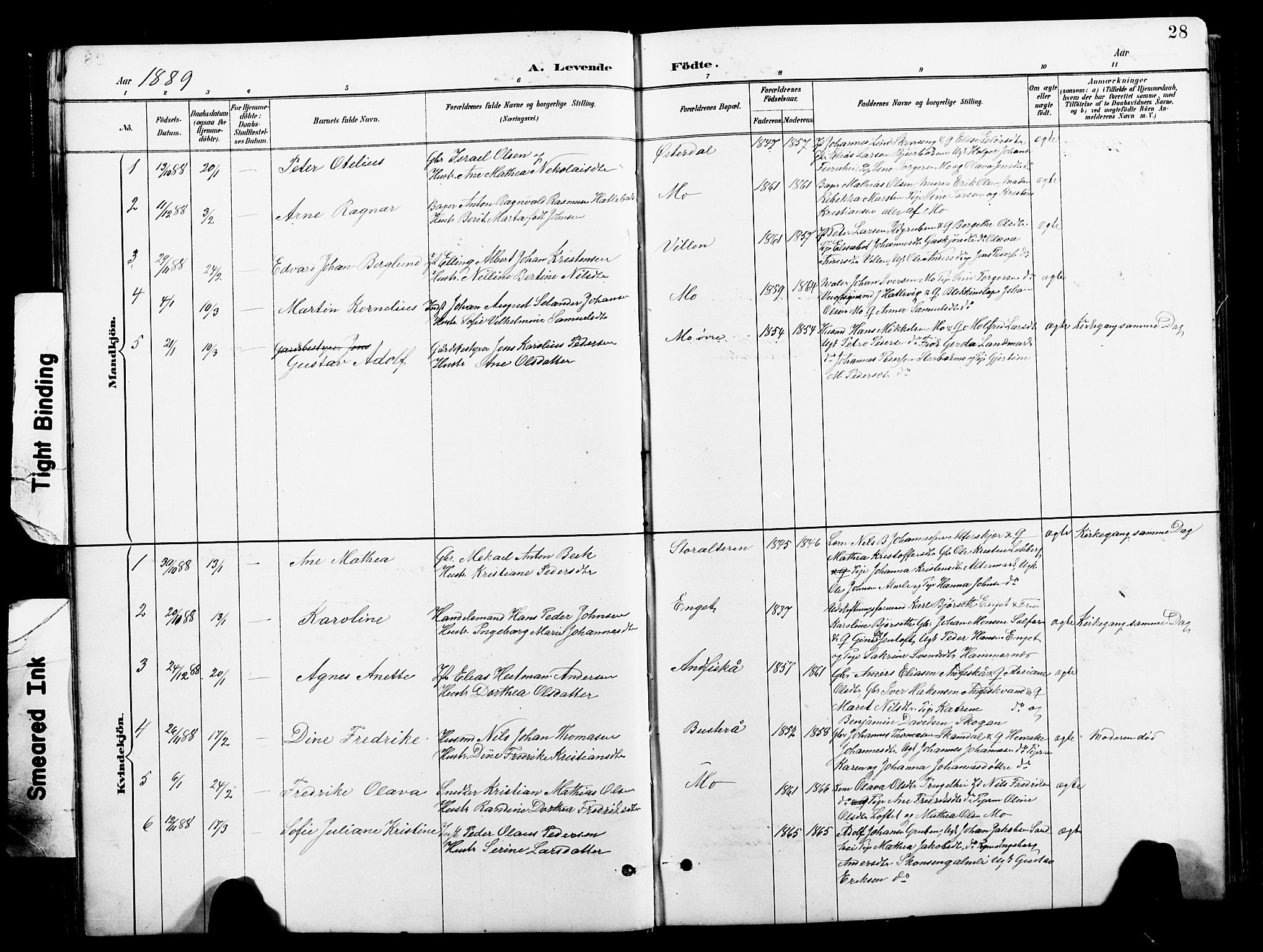 Ministerialprotokoller, klokkerbøker og fødselsregistre - Nordland, SAT/A-1459/827/L0421: Klokkerbok nr. 827C10, 1887-1906, s. 28