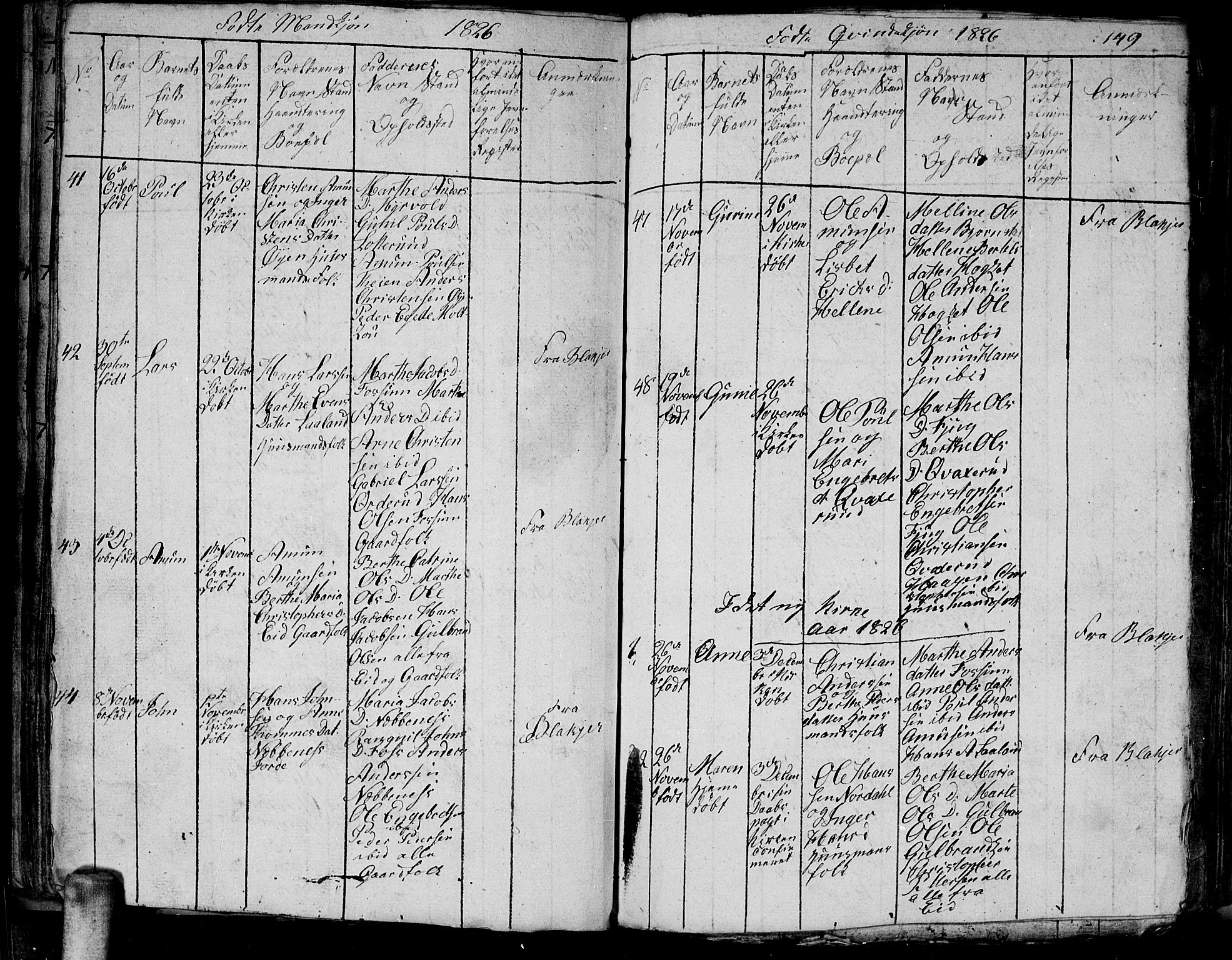 Aurskog prestekontor Kirkebøker, AV/SAO-A-10304a/G/Ga/L0001: Klokkerbok nr. I 1, 1814-1829, s. 149
